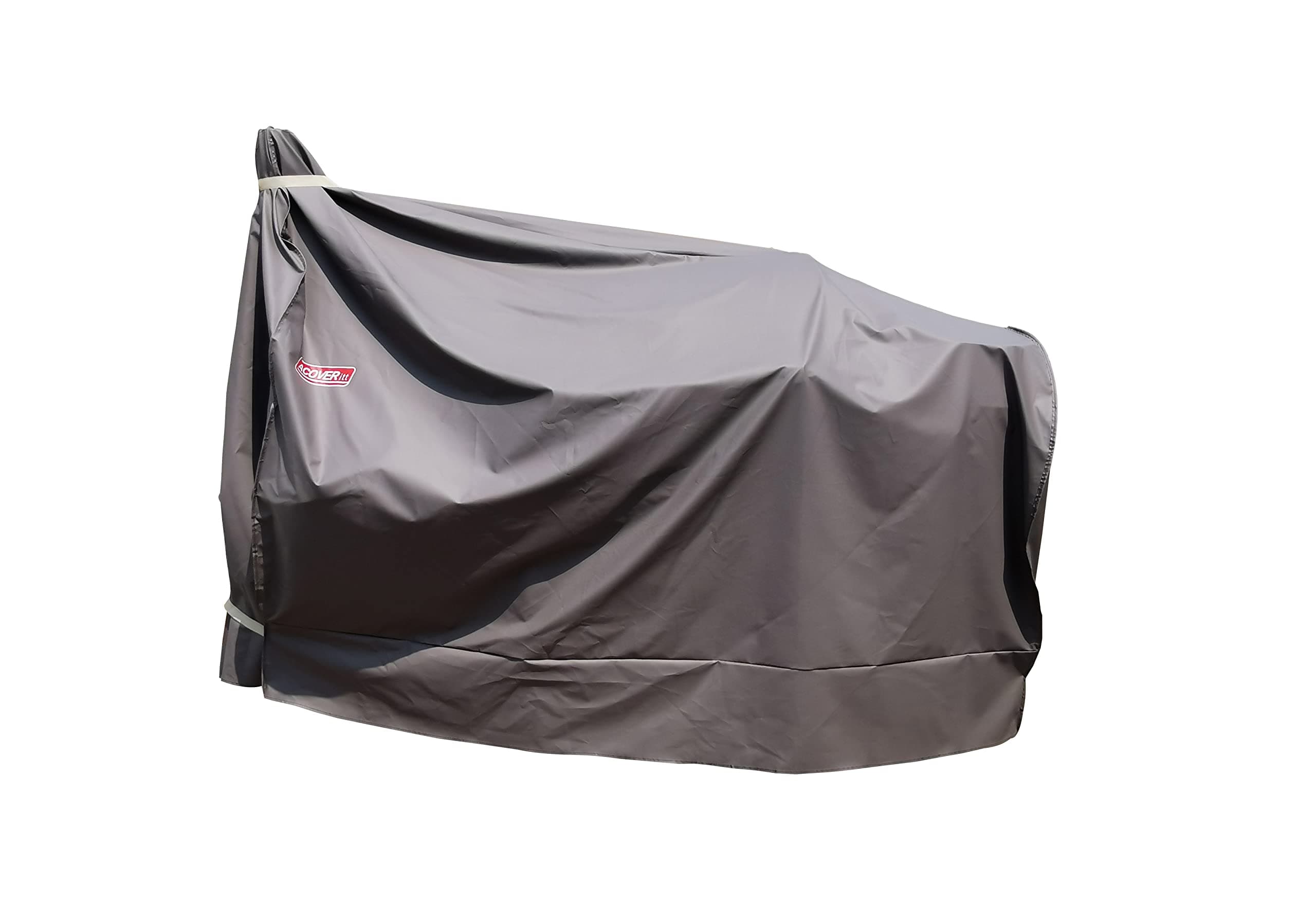 acoveritt Heavy Duty Charcoal Grill Offset Smoker Cover, Outdoor Smokestack BBQ Cover, Special Fade and UV Resistant Material, Fits Brinkmann Trailmaster, Char-Broil, Dyna-Glo and More Brown