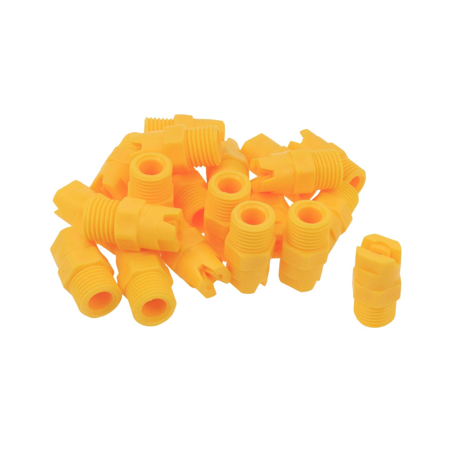 Sydien S 20Pcs Plastic 1/4" NPT Male Thread Flat Fan Sprayer Tip 80 Degrees Nozzles For Cooling, Agricultural Irrigation, Waste Gas Treatment