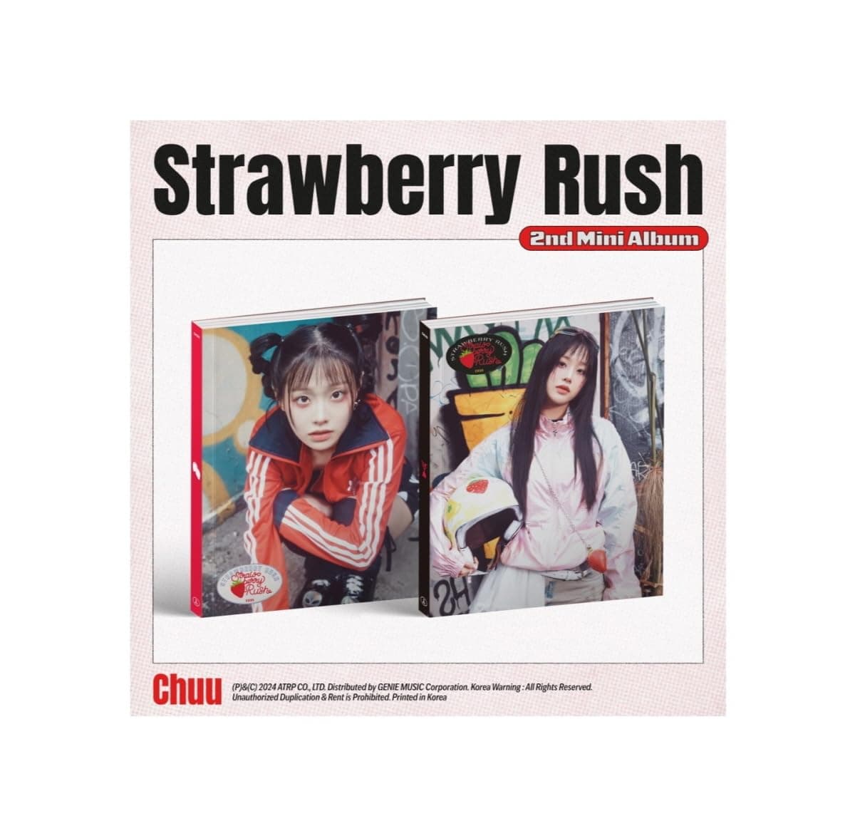 CHUU - Strawberry Rush (2nd Mini Album) CD+Folded Poster (2 ver. SET, 2 Folded Posters)