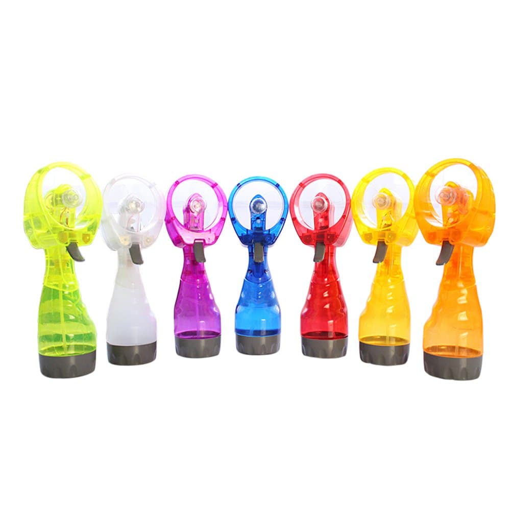 Broadroot 1pc Portable Fan Mini Water Spray Desk Fan Hand Held Cooling Fan for Home Office (Color Random)