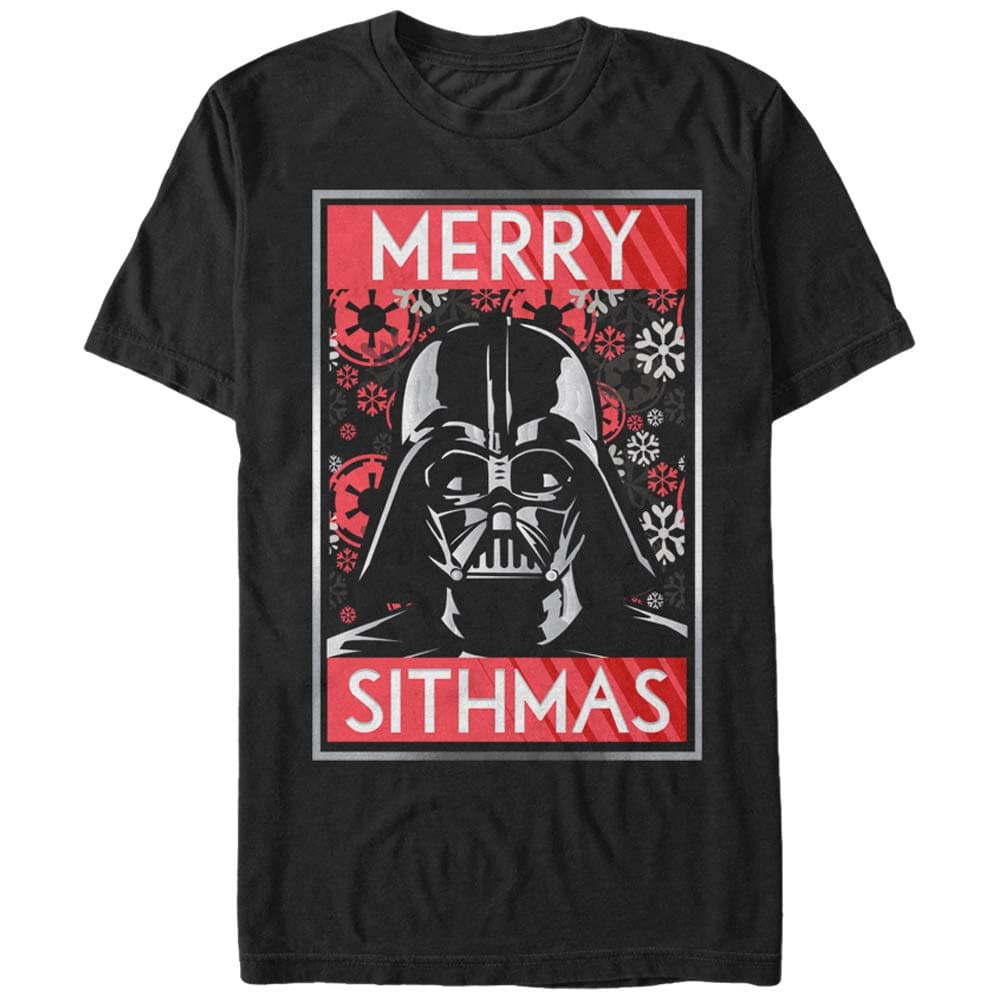 mens Officially Licensed Star Wars Sithmas Vader Men's Tee T-Shirt (pack of 1)