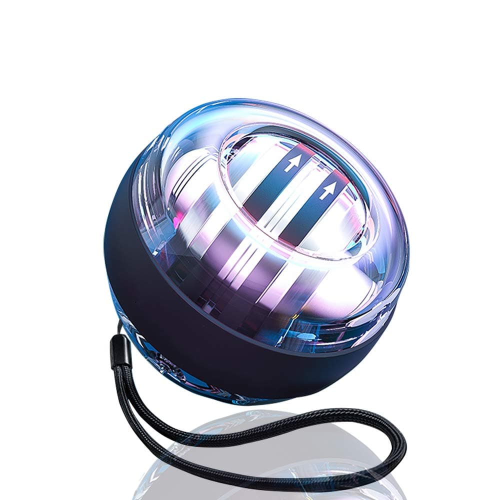 Upgraded Auto-Start Power Wrist Ball Spinner Gyro Hand Grip Strengthener Wrist Forearm Exerciser with LED Lights
