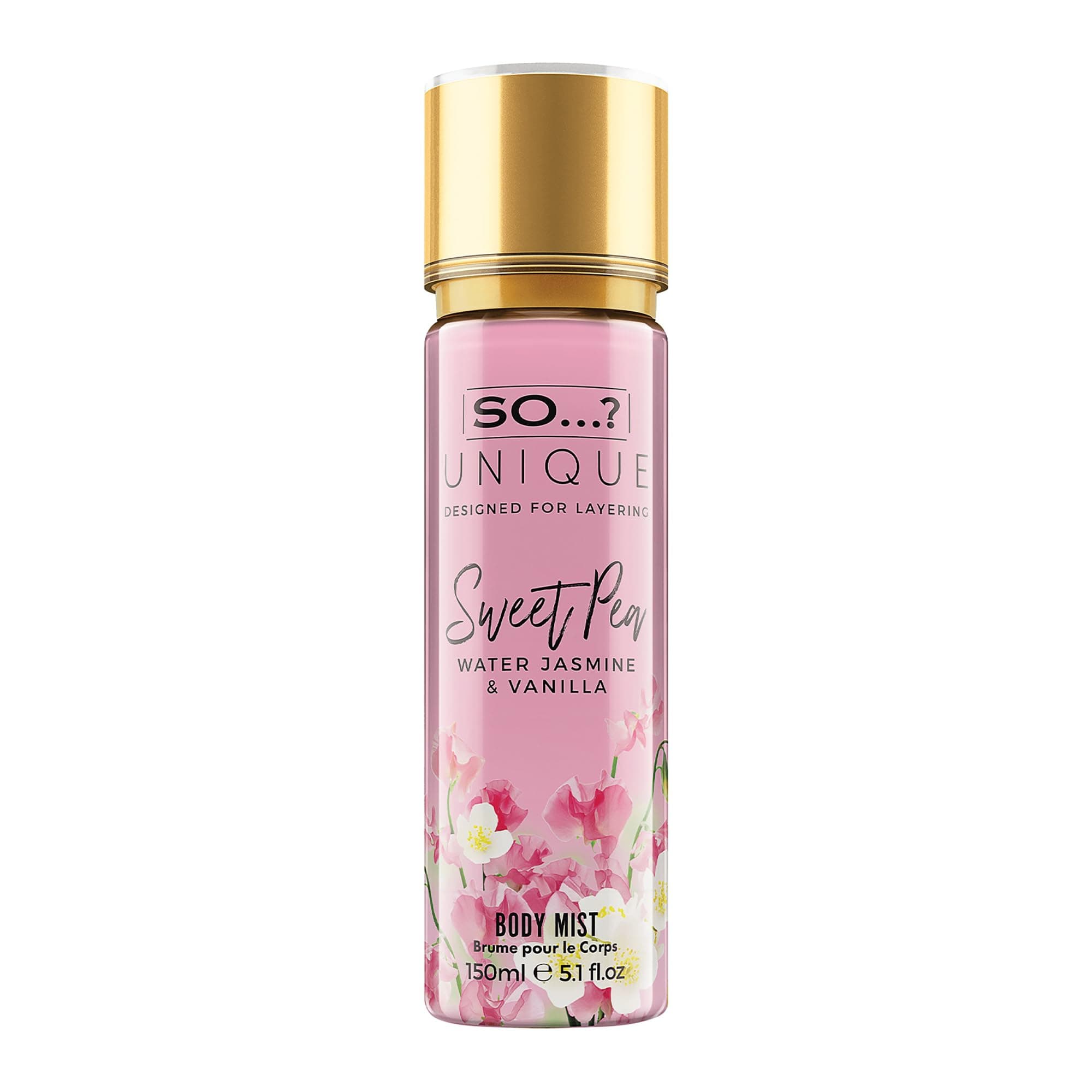 Unique Womens Vegan Sweet Pea Body Mist Fragrance Spray 150ml