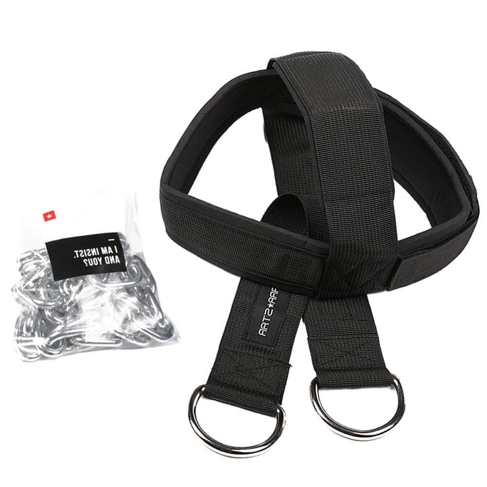 Amosfun Head And Neck Trainer Shoulder Weight Training Head And Neck Cap Training Neck Cap Fitness Equipment for Adults (Black)