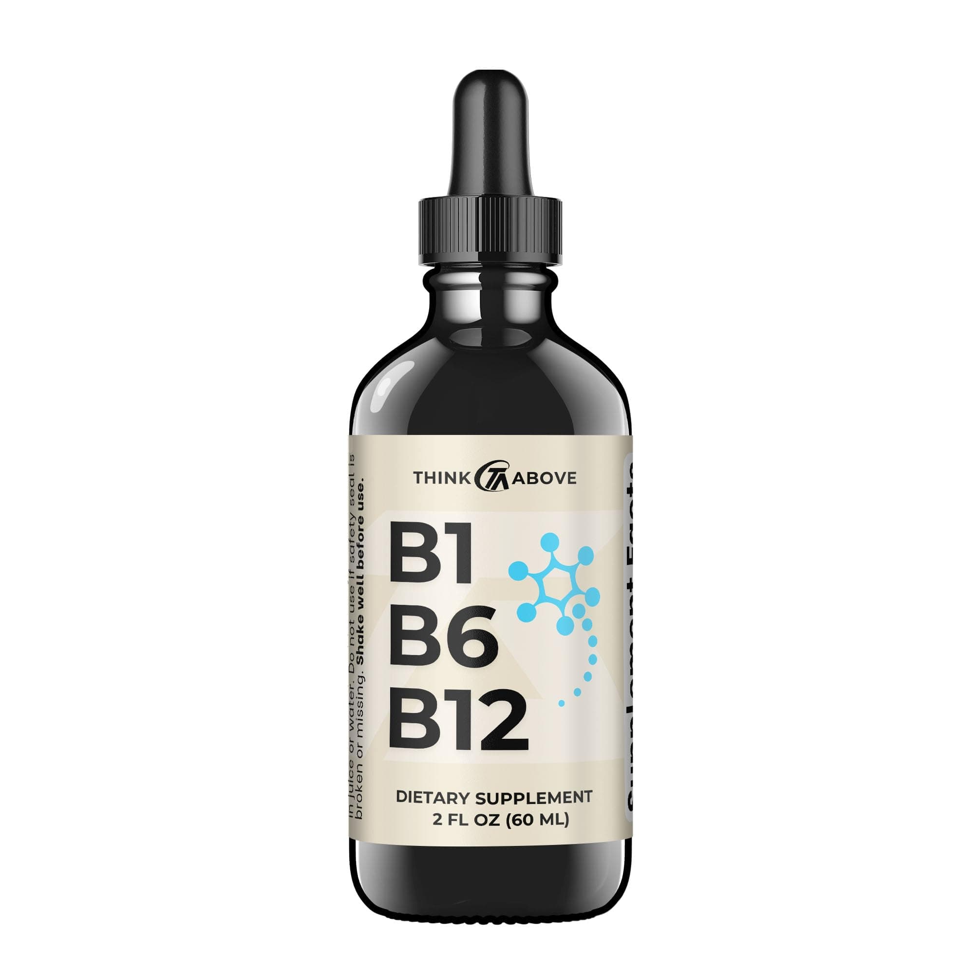- B1 B6 B12 Vitamin Liquid Drops - Daily Wellness Support Supplement - Fruity-Like Flavor - Methylcobalamin, Thiamine, Pyridoxine - 60 Day Supply - 2 oz - for Men and Women - Simply Made