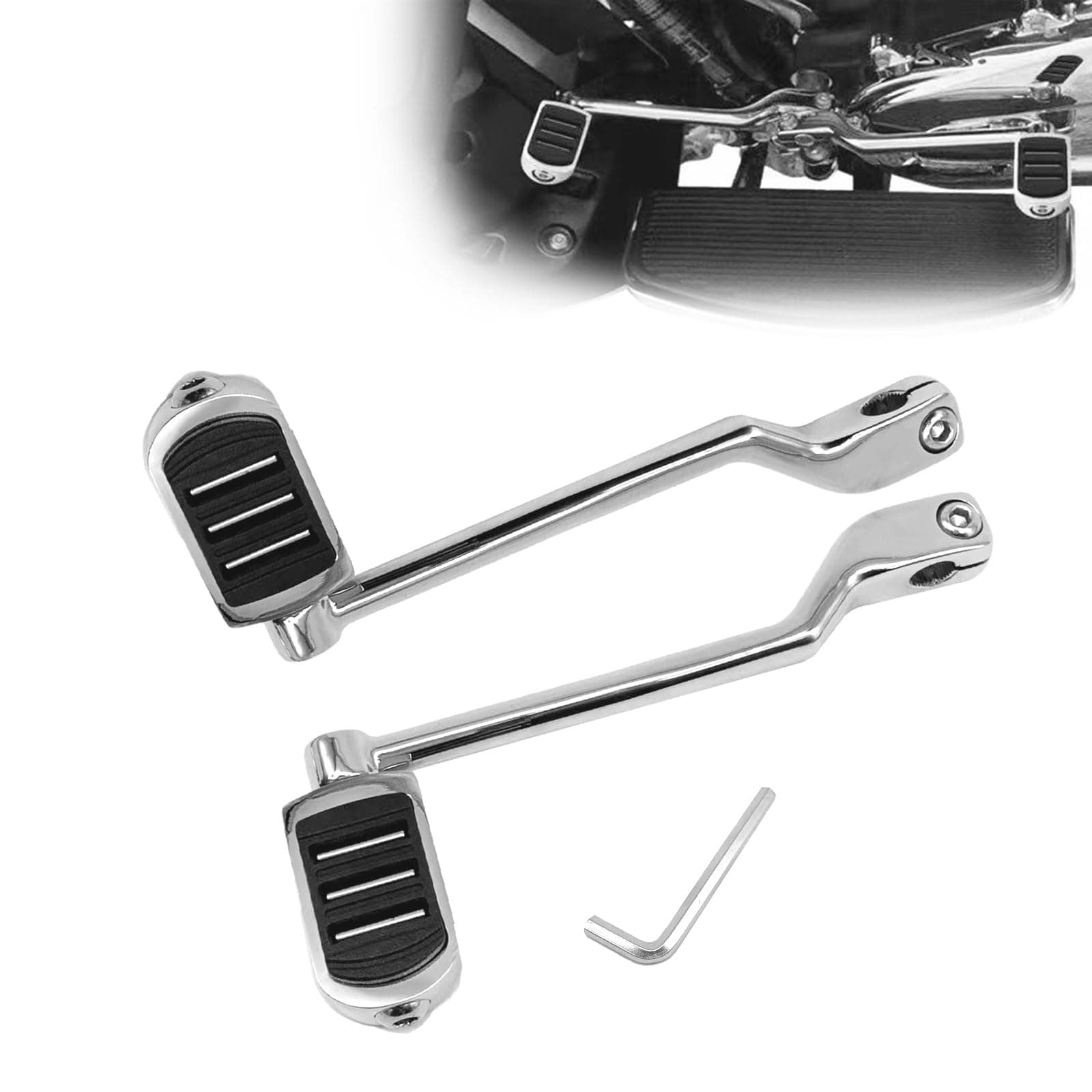 Compatible with Harley Davidson 1986-2017 FL Softail, 1988-2023 Touring Road King Road Glide Street Glide Electra Glide and 2008-later Trike, Heel Toe Shift Pegs Front Rear Levers w/Shifter Pegs