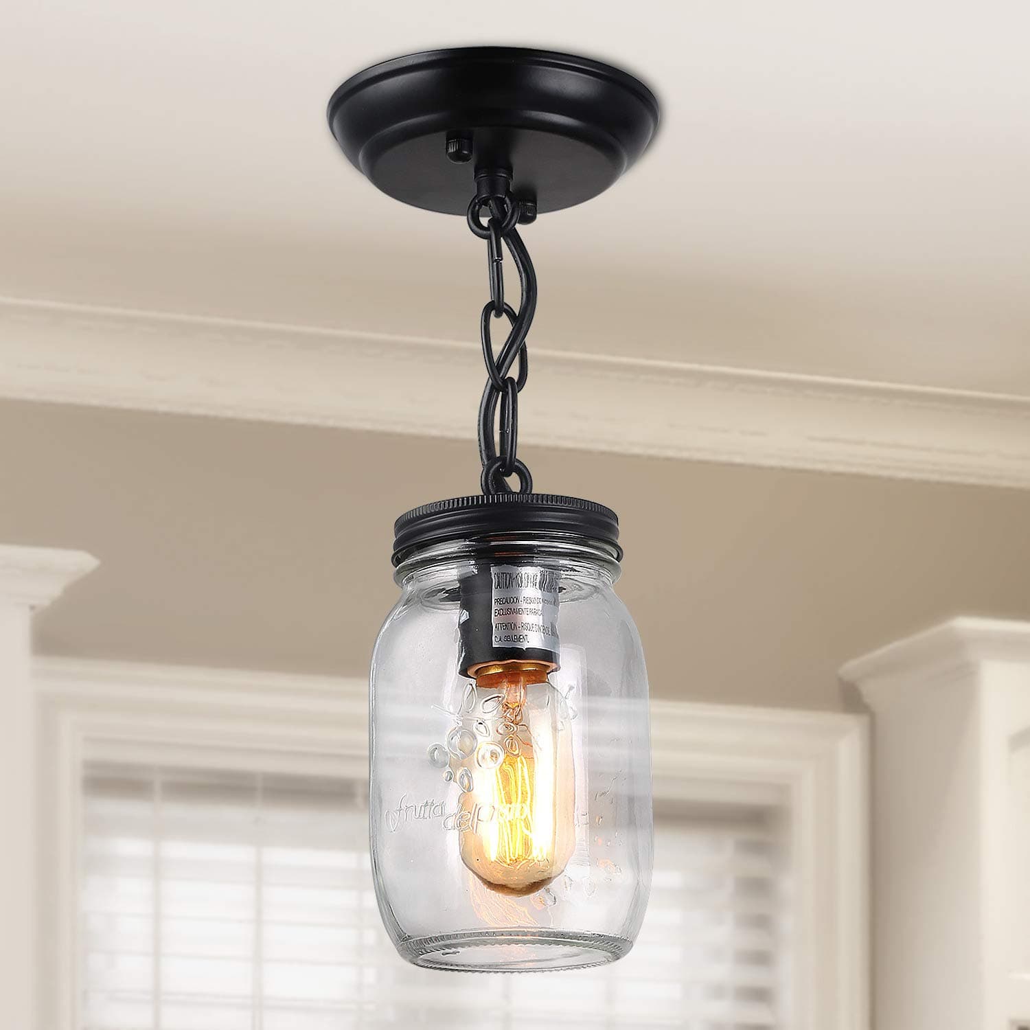 Mason Jar Ceiling Lamp