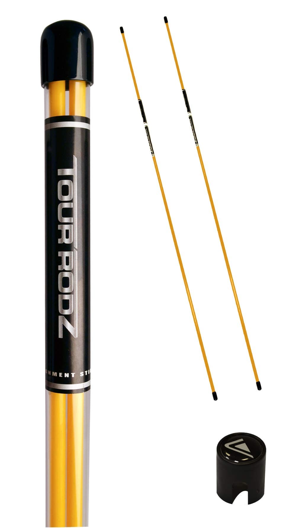 LONGRIDGE Men'sPractice Aid Tour Rodz Golf Alignment Sticks Yellow