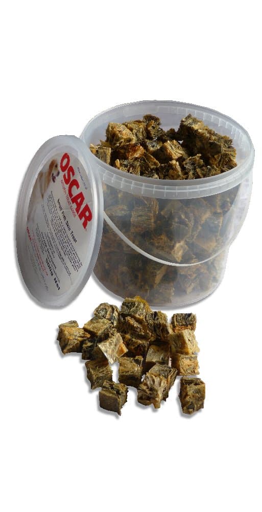 OSCAR Pet Foods Natural Fish Skin Treats 100% Fish for Dogs (Small) 500g