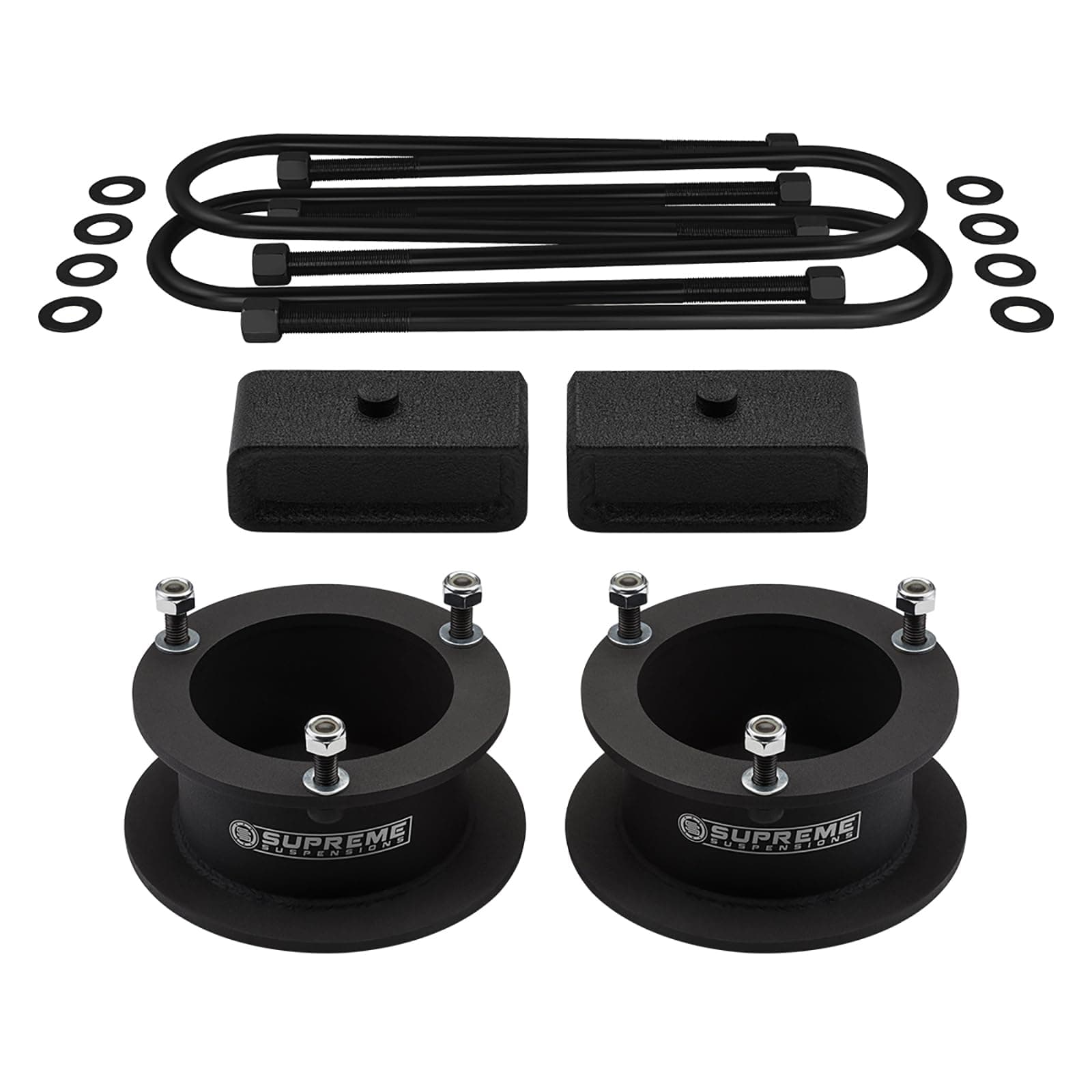 Supreme Suspensions - 3" Front + 2" Rear Lift Kit for 2003-2013 Dodge Ram 2500 3500 4WD (4" Axle/Overload Leaf Springs) - High-Strength Steel Lift Kit