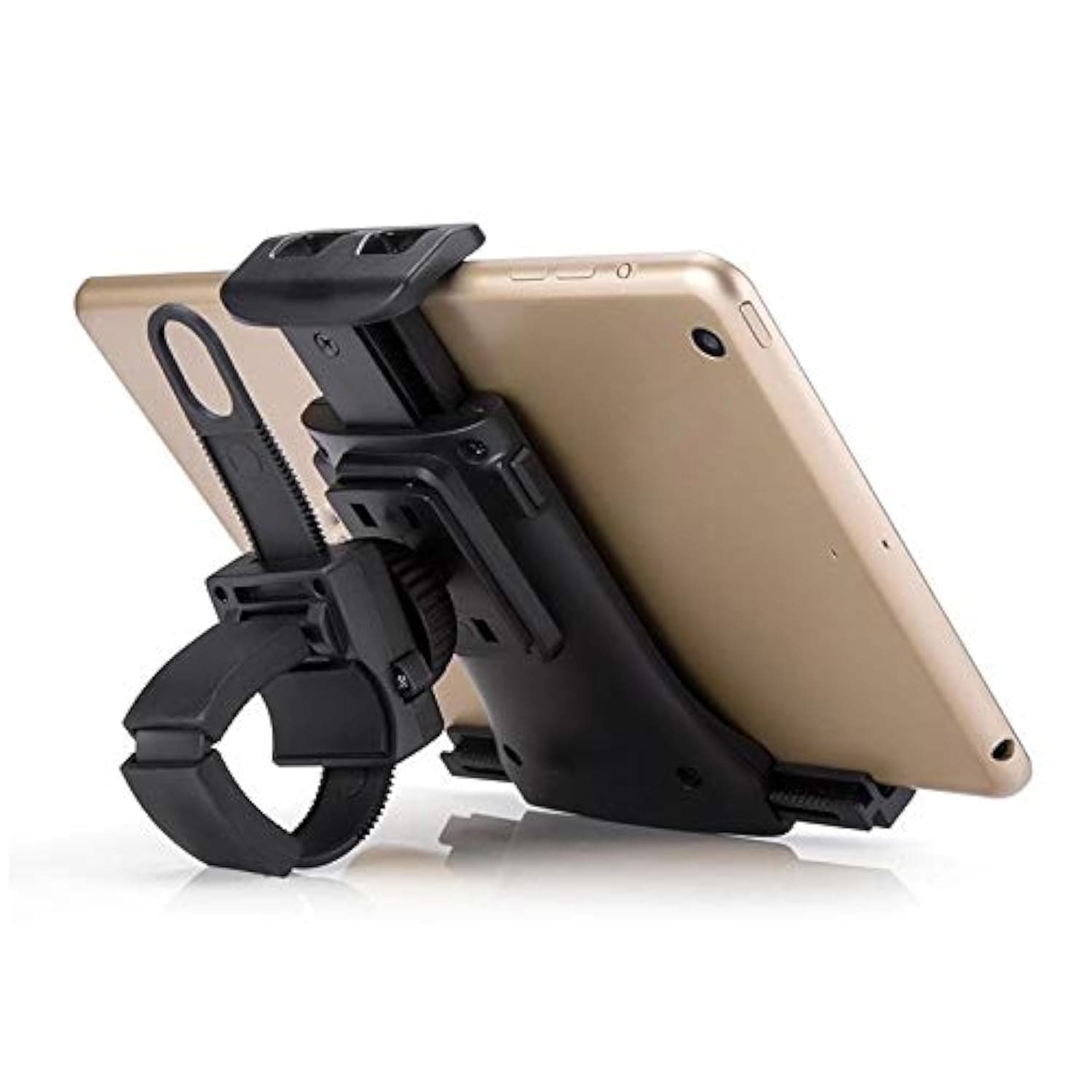 New Tablet Smartphone Mount Holder for Indoor Bicycle, Car, Stroller, Golf Cart, Shopping Cart, Camping, Desktop, Gym, Exercise Bike, Elliptical - Any Handlebar Normal Handlebar BHD050