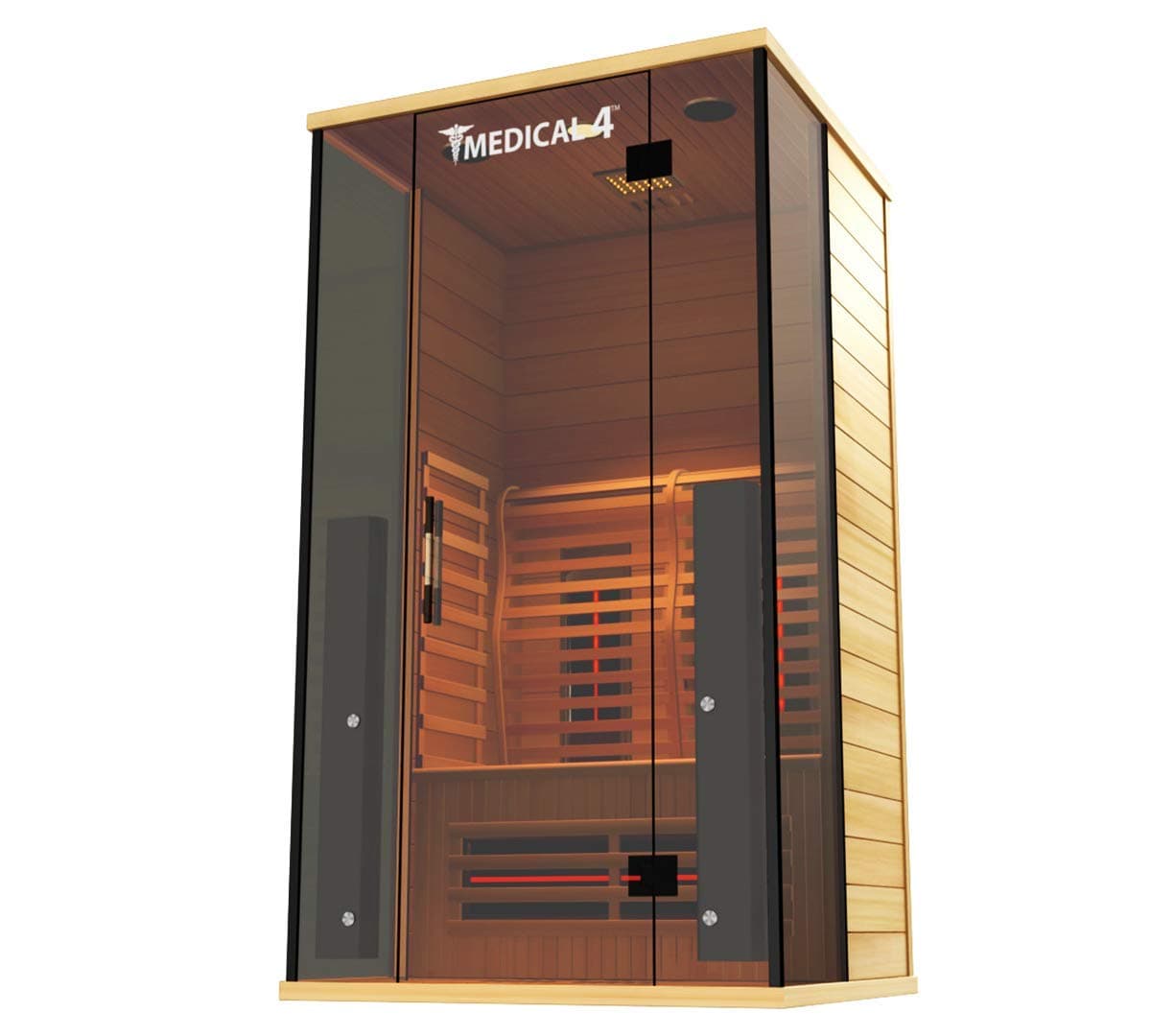 Sauna 4 Full Spectrum | Home Sauna - 2 Person Indoor Infrared Sauna Spa | Oxygen Ionizer, Chromatic Light Therapy, Hot Yoga, Full Spectrum, Carbon Heaters | Luxury Sauna