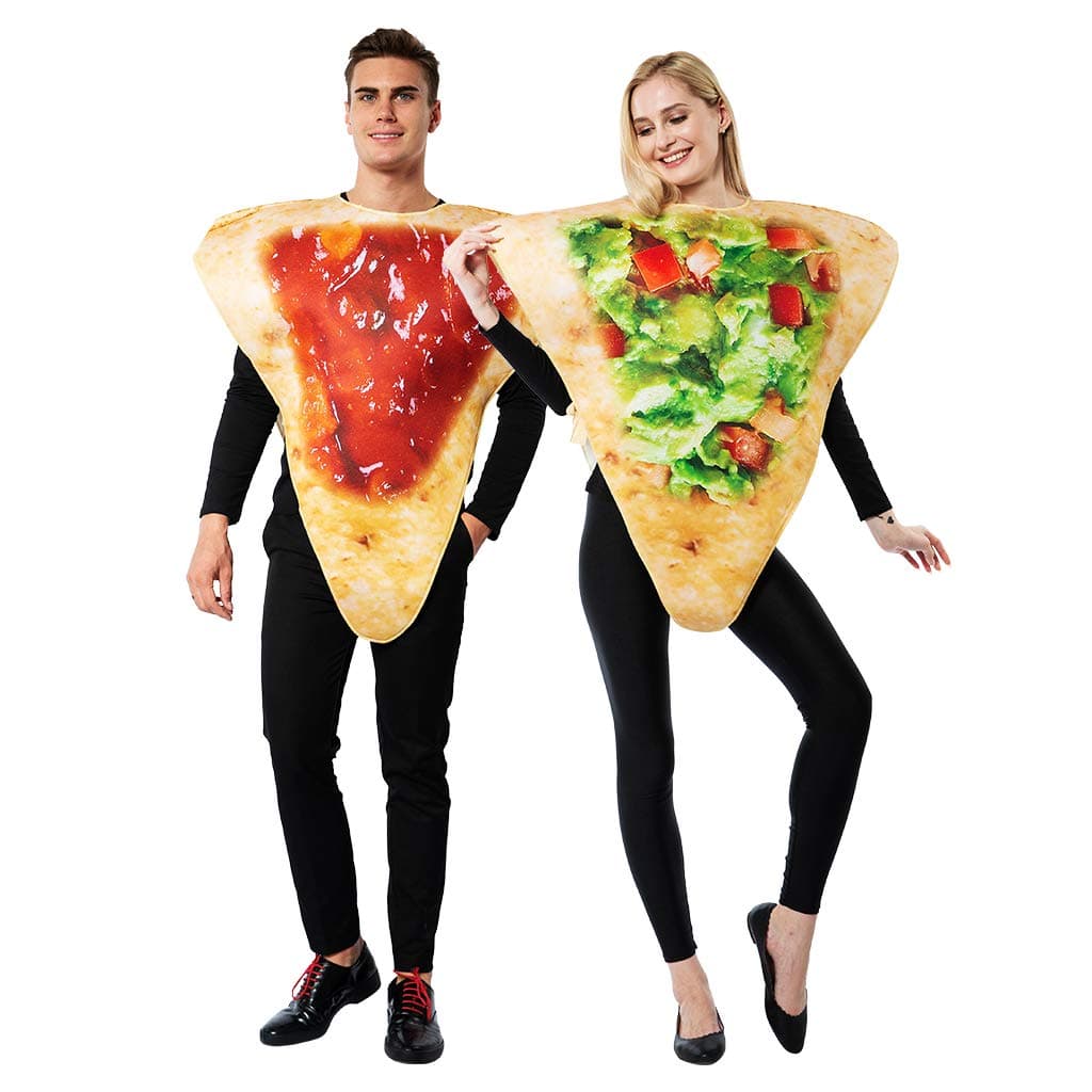 Couple Halloween Costume Adult Nacho Tortilla Chips Mens Womens Food Mascot Match Outfit Onesie