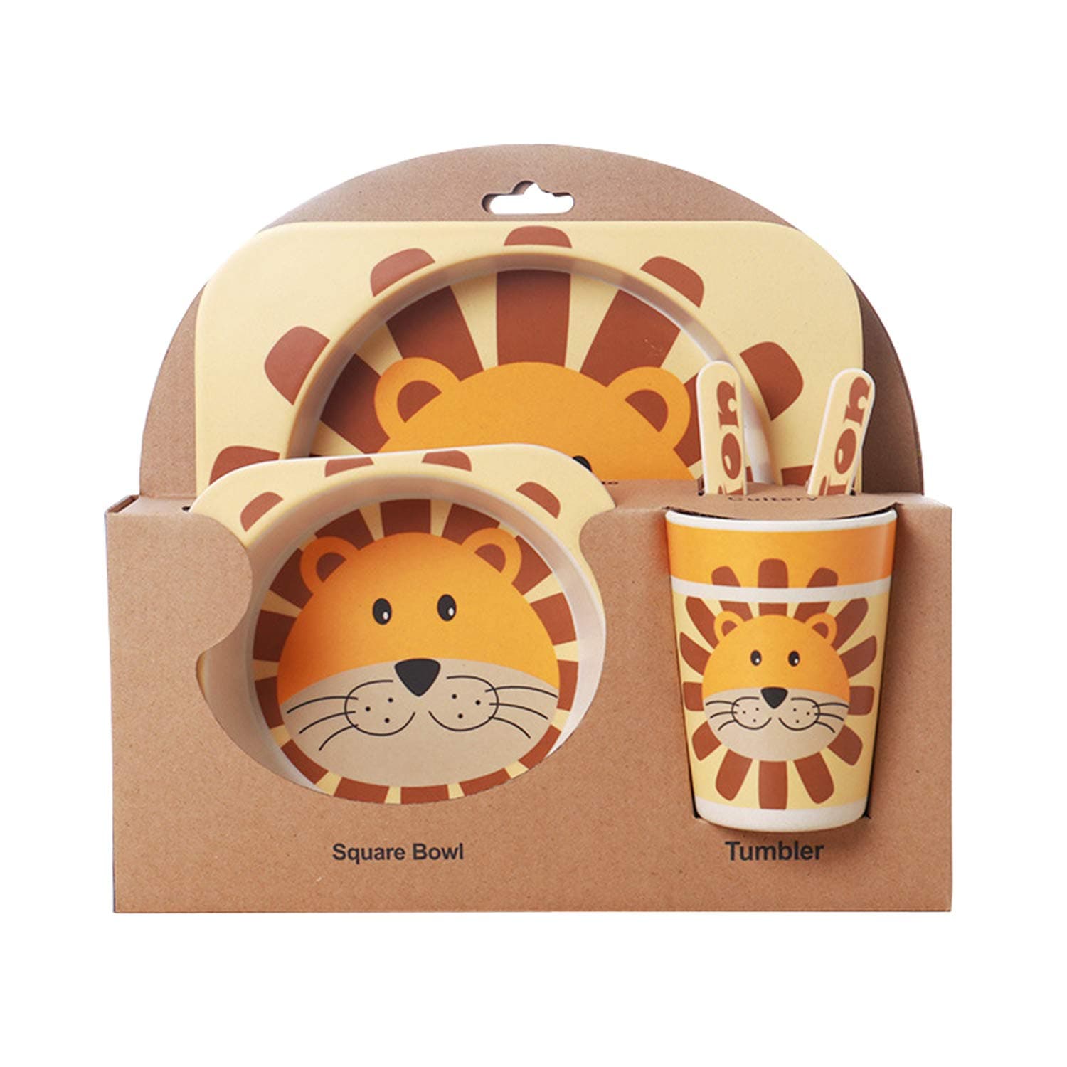 Toddler Plates Baby Bowls Utensils Cup Baby Spoons Self Feeding Bamboo Dishes Kids Dinnerware Sets Eco Friendly