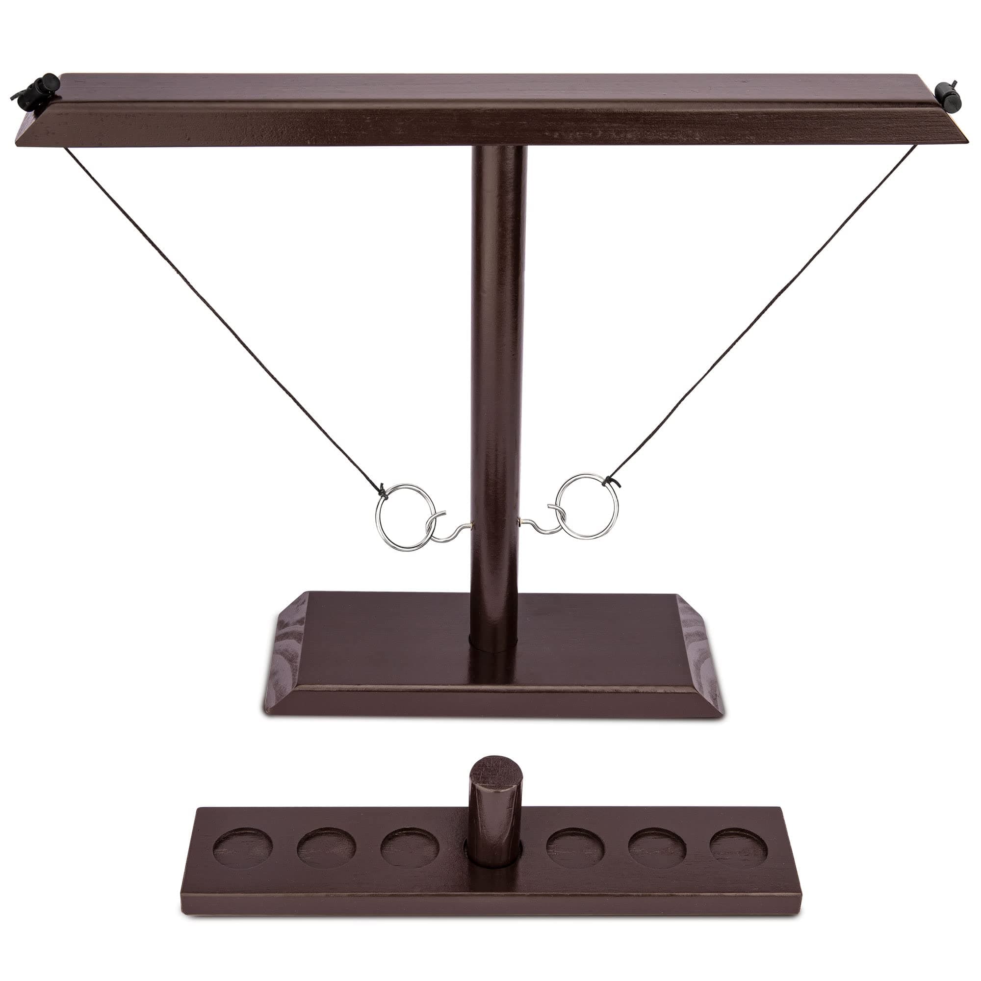 DreamToyzRing Toss Games for Adults, Yard Games, Patio Decor, Outdoor Indoor Games, Wooden Hook and Ring Game for Bars, Home, Party, 15.7" X 13" Large Size