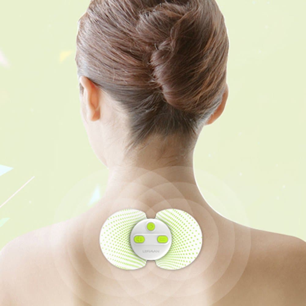 GENERIC GREEN : LERAVAN Smart Touch Massager Magic Touch Sticker Sport Version 5 Massager Modes APP Control Electronic Pulse Massage Machine