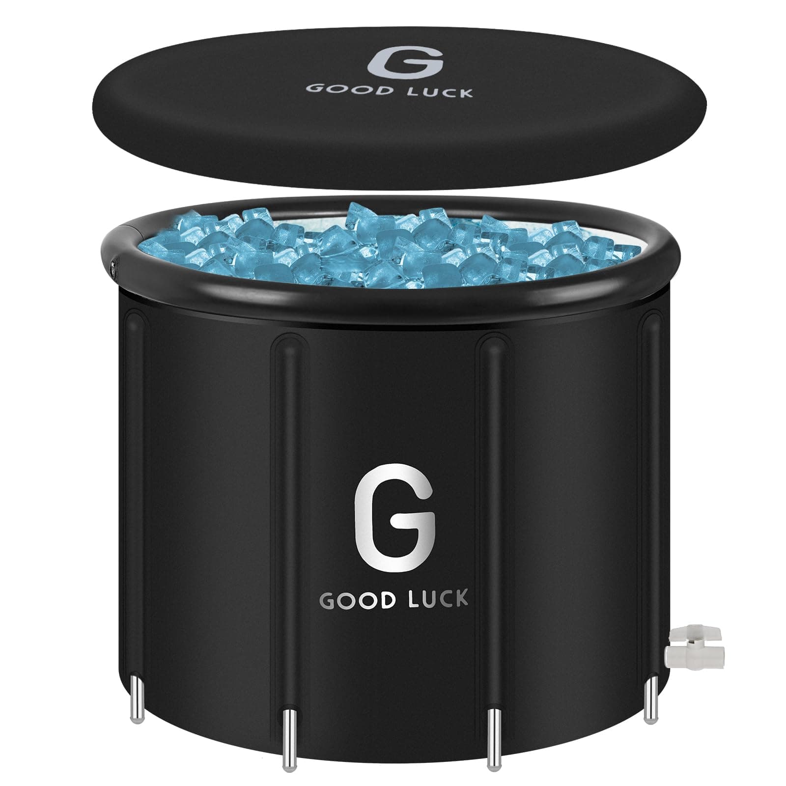 Ice Bath Tub Athletes, Upgraded Cold Plunge Tub Outdoor, Portable Ice Bath Cold Water Therapy Training, Ice Cold Therapy Bath, Adult Spa Ice Baths and Soaking, QEGNOBOK 34'' Ice Bathtub (xw8989)