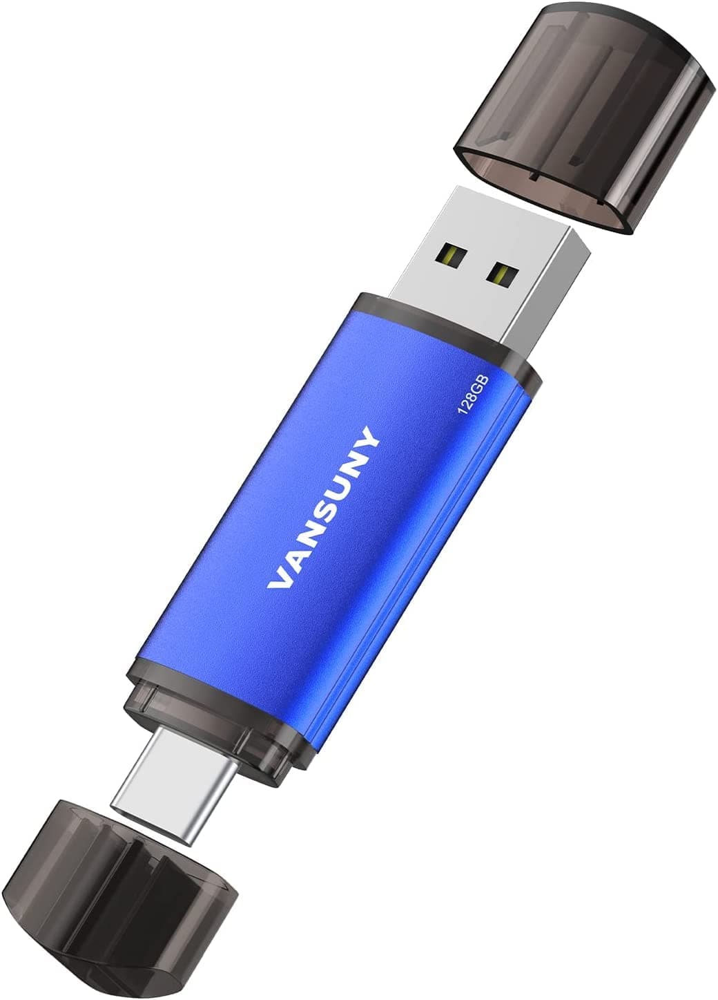 Vansuny USB Memory Type C 64GB USB Flash Drive 2in1 OTG USB 2.0 + USB C Memory Type C 64GB (Blue)..