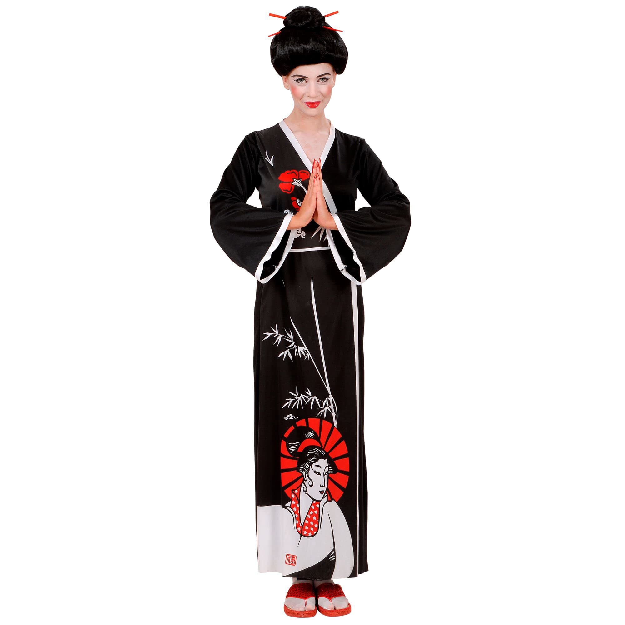 Ladies Geisha Costume Medium Uk 10-12 For Oriental Chinese Fancy Dress