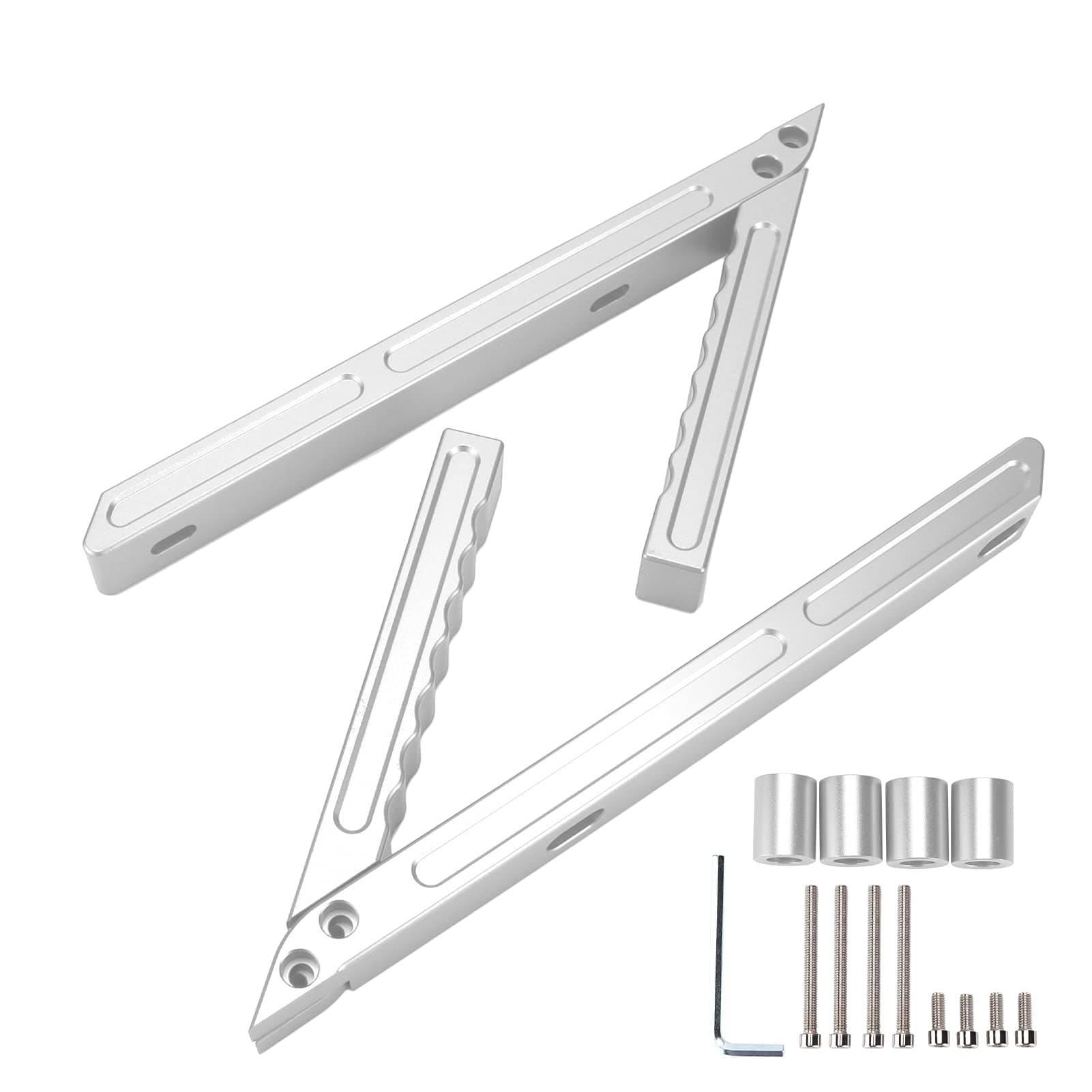 Aluminum Grab Handle, Wild Boar Jeep Grab Handles Professional Jeep Handles Rear Grab Handle for Auto Repair Shop(silver)