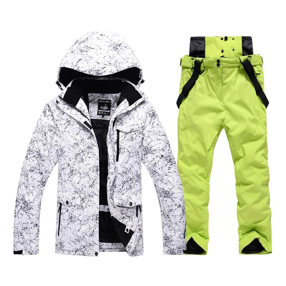 Fashion Women's High Waterproof Windproof Snowboard Colorful Printed Ski Jacket and Pants (style3,2XL)