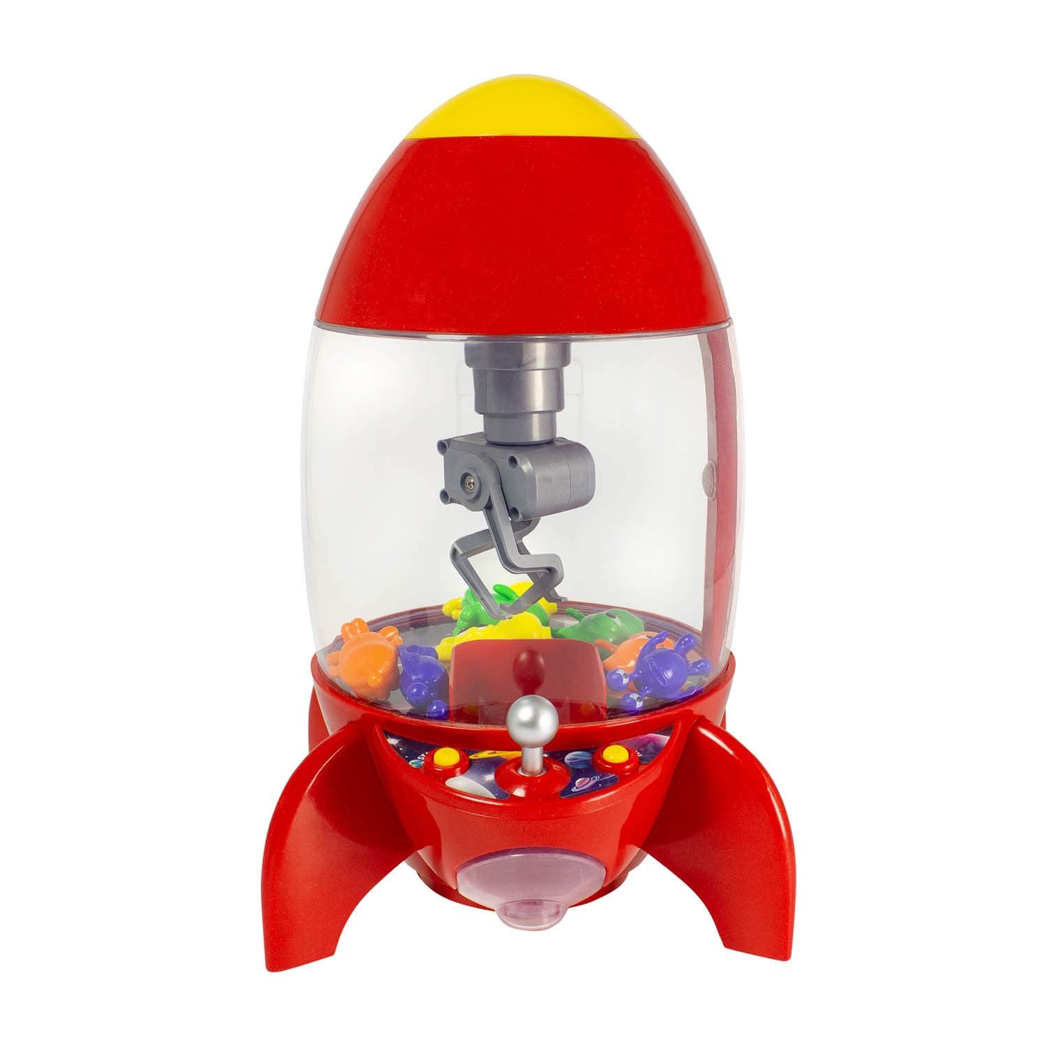 Global Gizmos Rocket Candy Grabber Machine Game ~ Red with Claw, Aliens ~ Toy, Kids ~50210