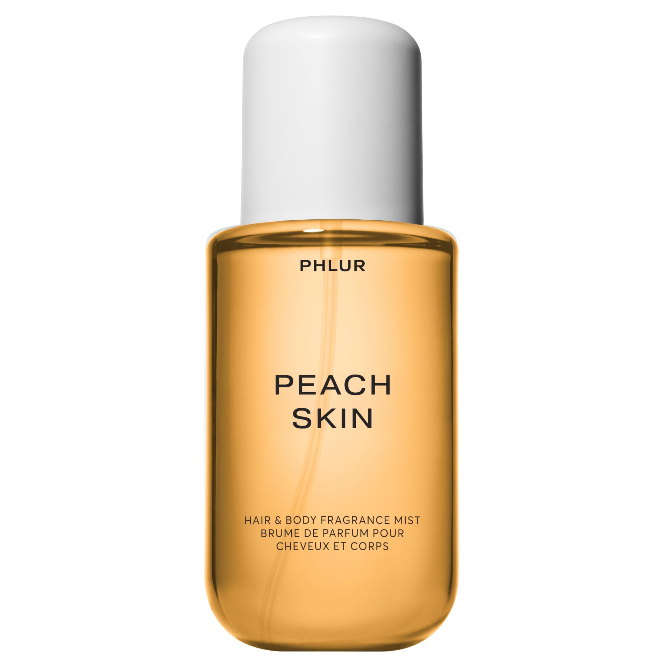PHLUR Peach Skin Body Mist, 8 Fl Oz - Hair and Body Perfume for Women with Peach Bellini, Bergamot, Vanilla Orchid, Milky Sandalwood & Sheer Amber Fragrance Body Spray