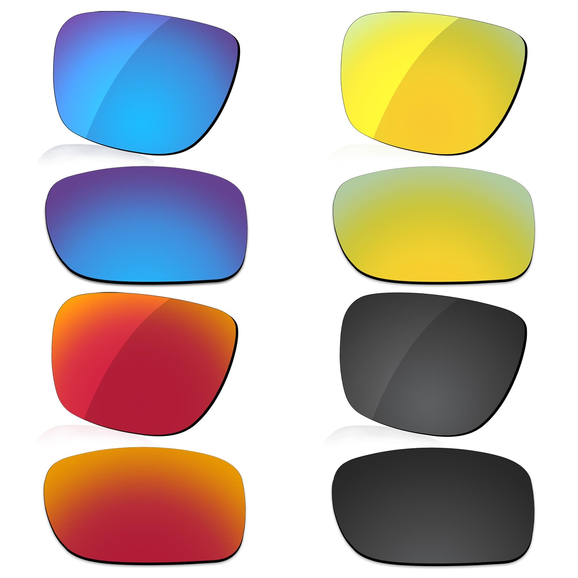 Polarized Lens Replacement for Oakley Holbrook XL OO9417 Sunglass - Dark Black+Ice Blue+Fire Red+Golded Yellow