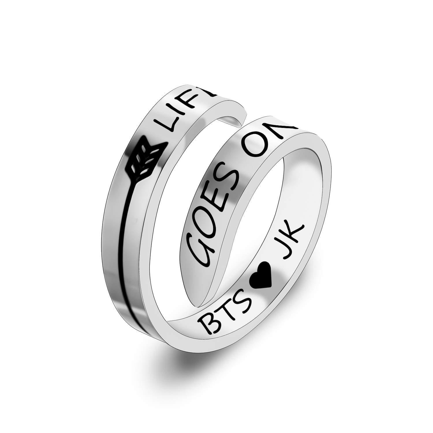 BTS Ring Kpop BTS Love Yourself Ring Rings for BTS Fans Jewelry (RI-Life JK)