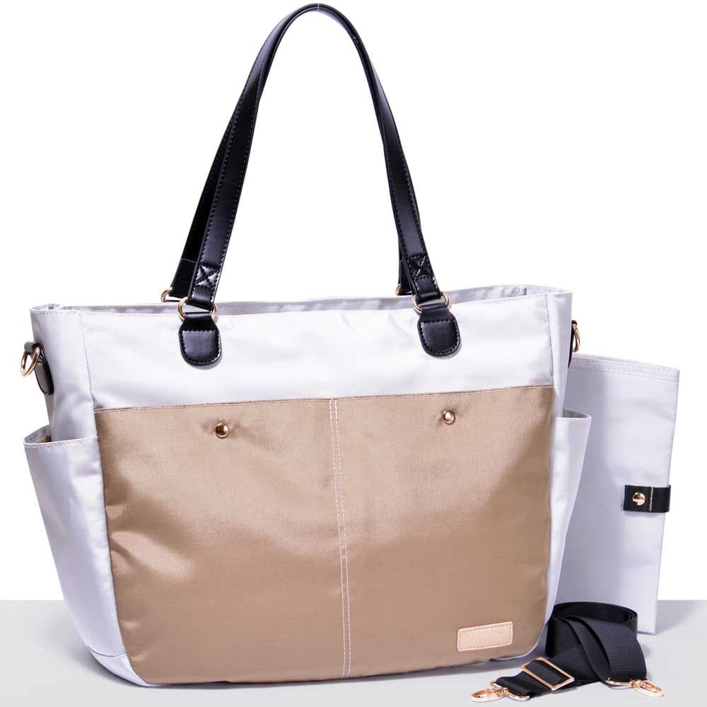 Diaper Bag - XL Devon Collection Hudson Stone, Complementary Changing Pad Included