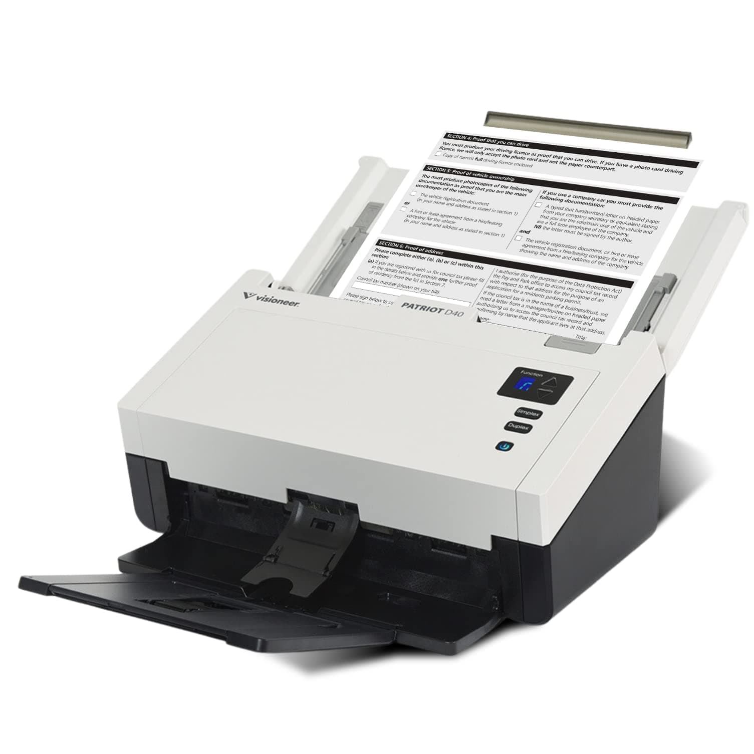 Visioneer Patriot Pd40-u Sheetfed Scanner - 600 Dpi Optical - 60-60 - Duplex Scanning - Usb,Beige