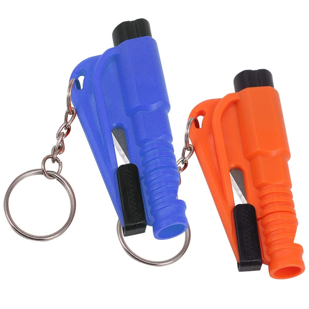 Dragon Honor 2PCS Comforly 3 in 1 Car Life Keychain (Orange+Blue)