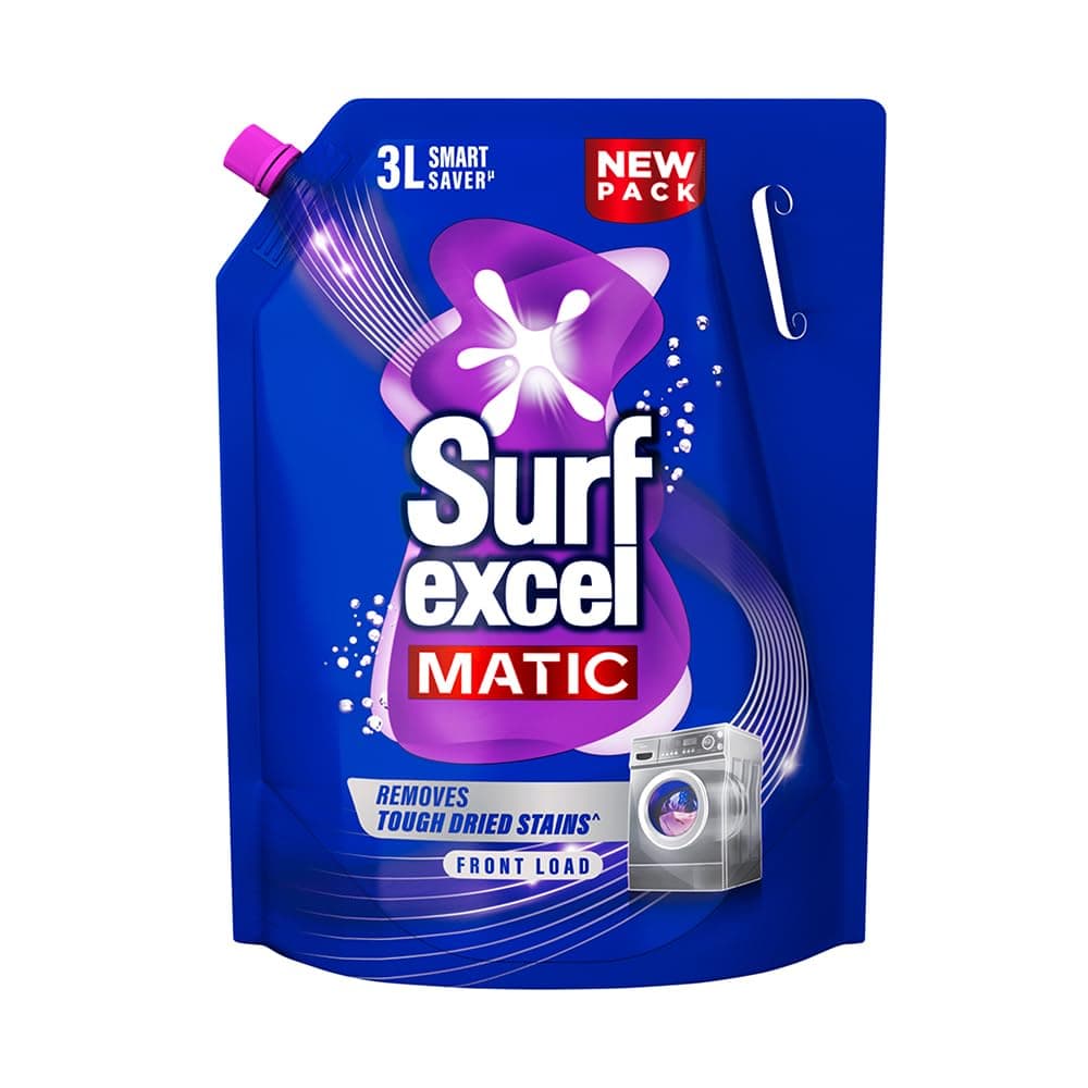 Matic Front Load Liquid Detergent 3.2 L Refill, Designed for Tough Stain Removal on Laundry in Washing Machines - Mega Pack