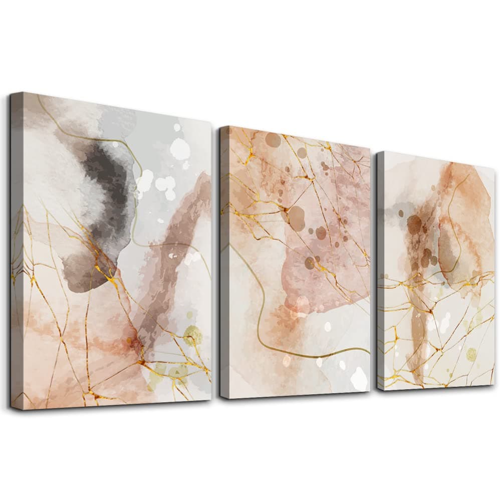 Boho Wall Decor For Living Room Canvas Wall Art For Bedroom Minimalist Abstract Ink Wall Paintings Large size Wall Decorations For Room Office Decor Wall Pictures Dormitory Home Decoration 3 Piece