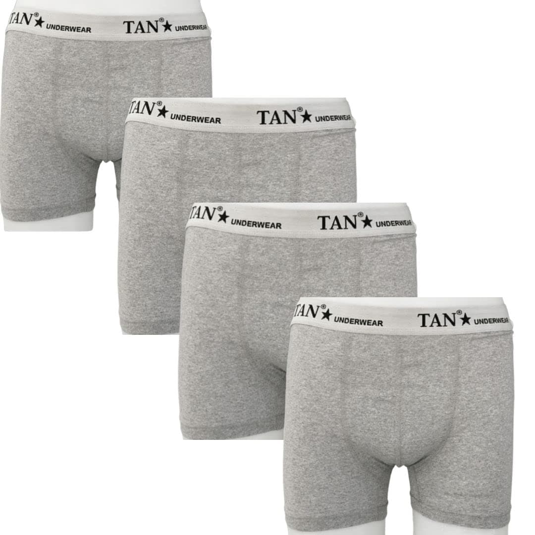 VENTIUPMen's (Pack of 4) Plus Size Cotton Boxer Briefs Natural Feelings Mens Boxer Shorts Soft Cotton Men Breathable Mens Underwear Boxer Briefs