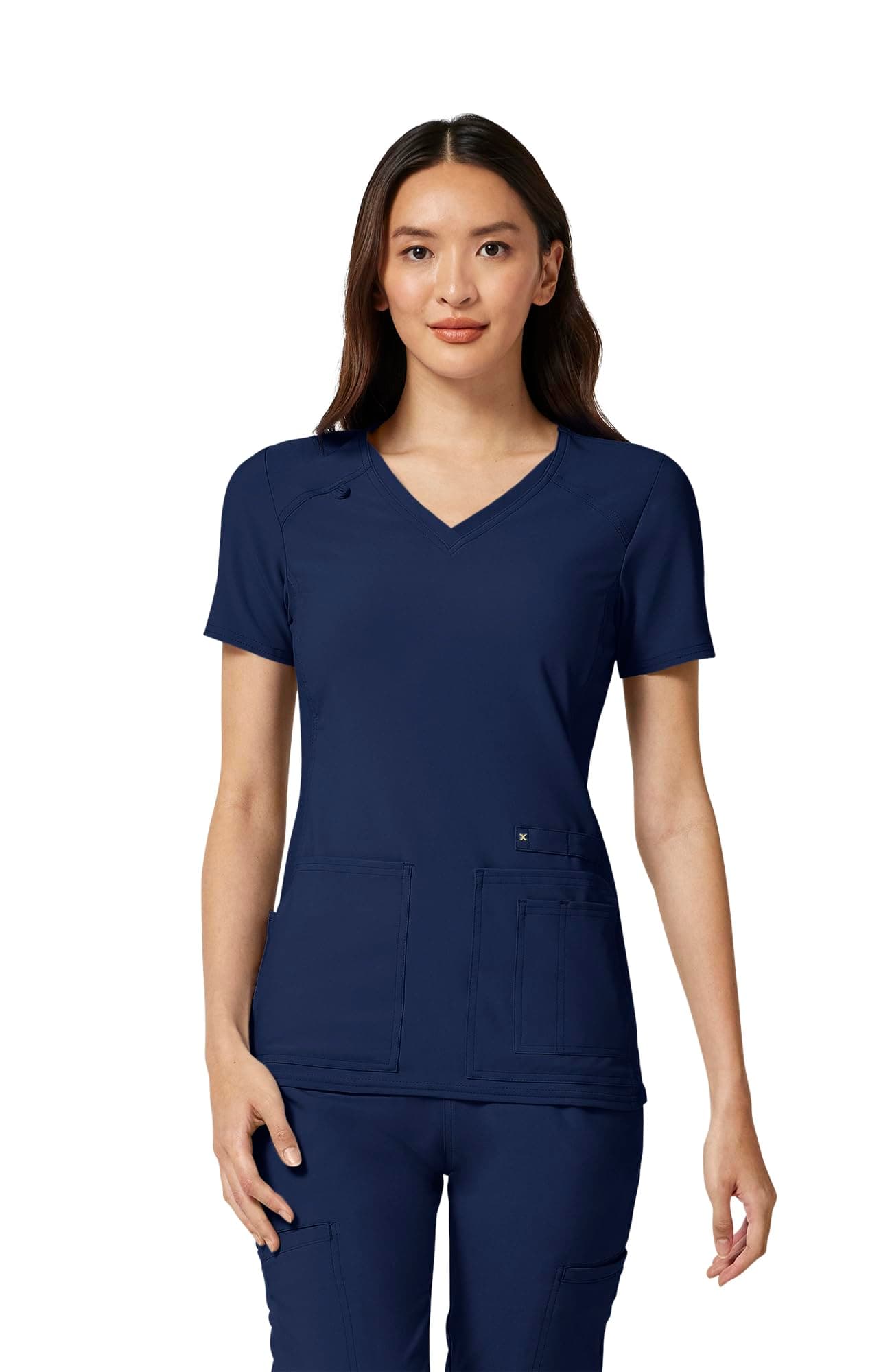Cherokee Women's Medical Scrub Top Iflex V-Neck Knit Panel Top - CK605