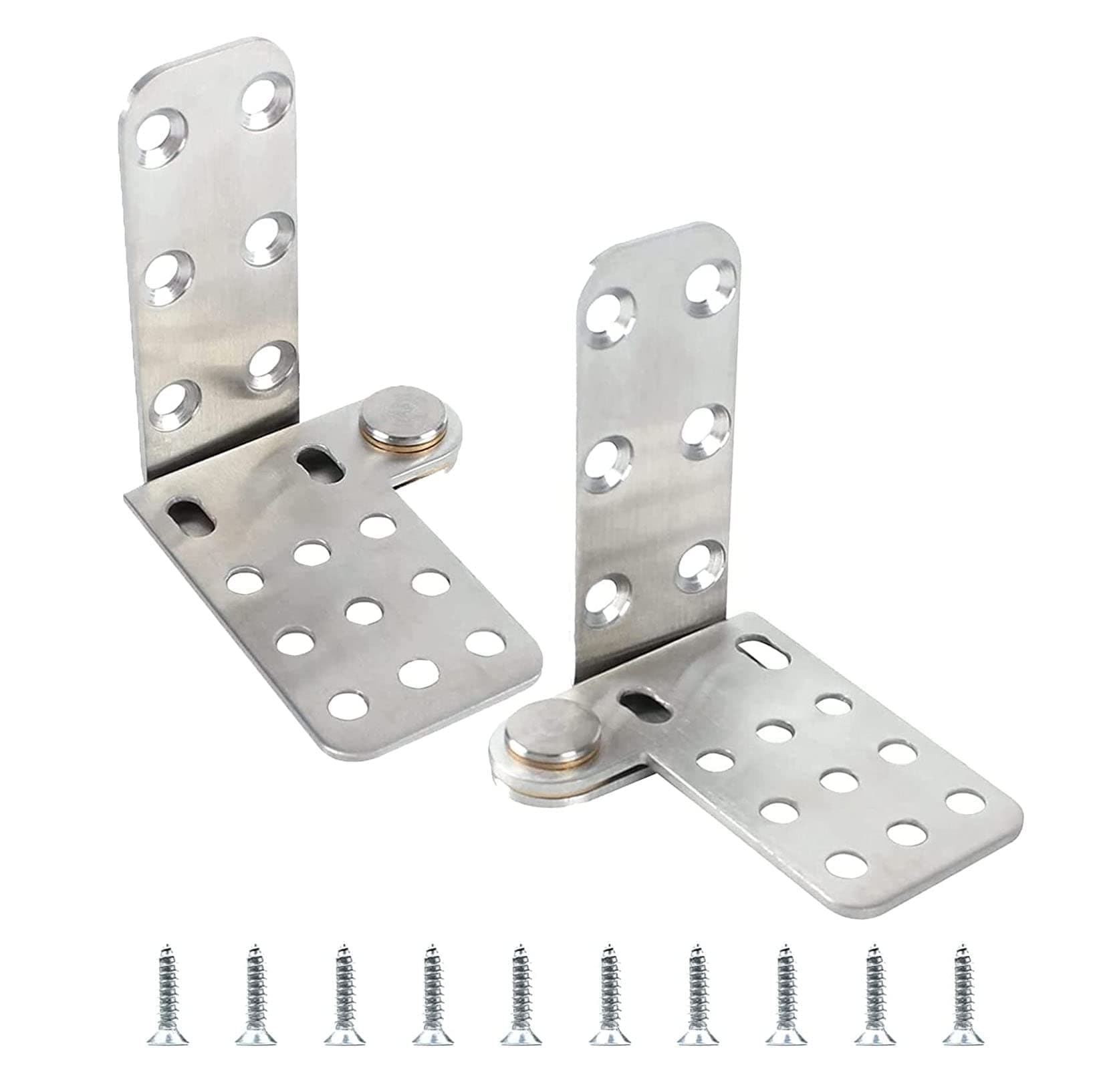 TamBee Door Pivot Hinges 180 Degree Heavy Duty Hinges for Wood Doors Shaft 304 Stainless Steel Top and Bottom Set Pivot Hinge System （1 Pair）