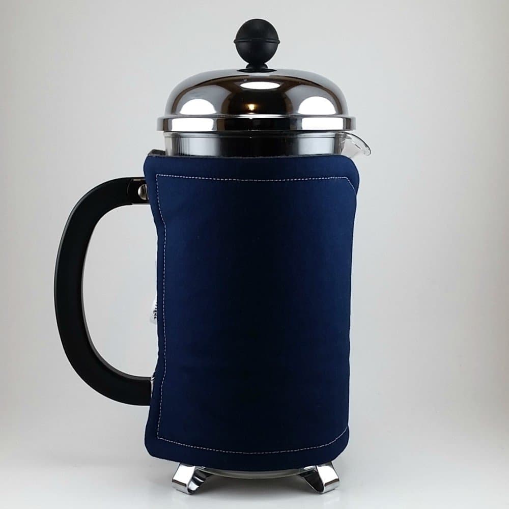 French Press Cozy, 8 Cup Navy Blue