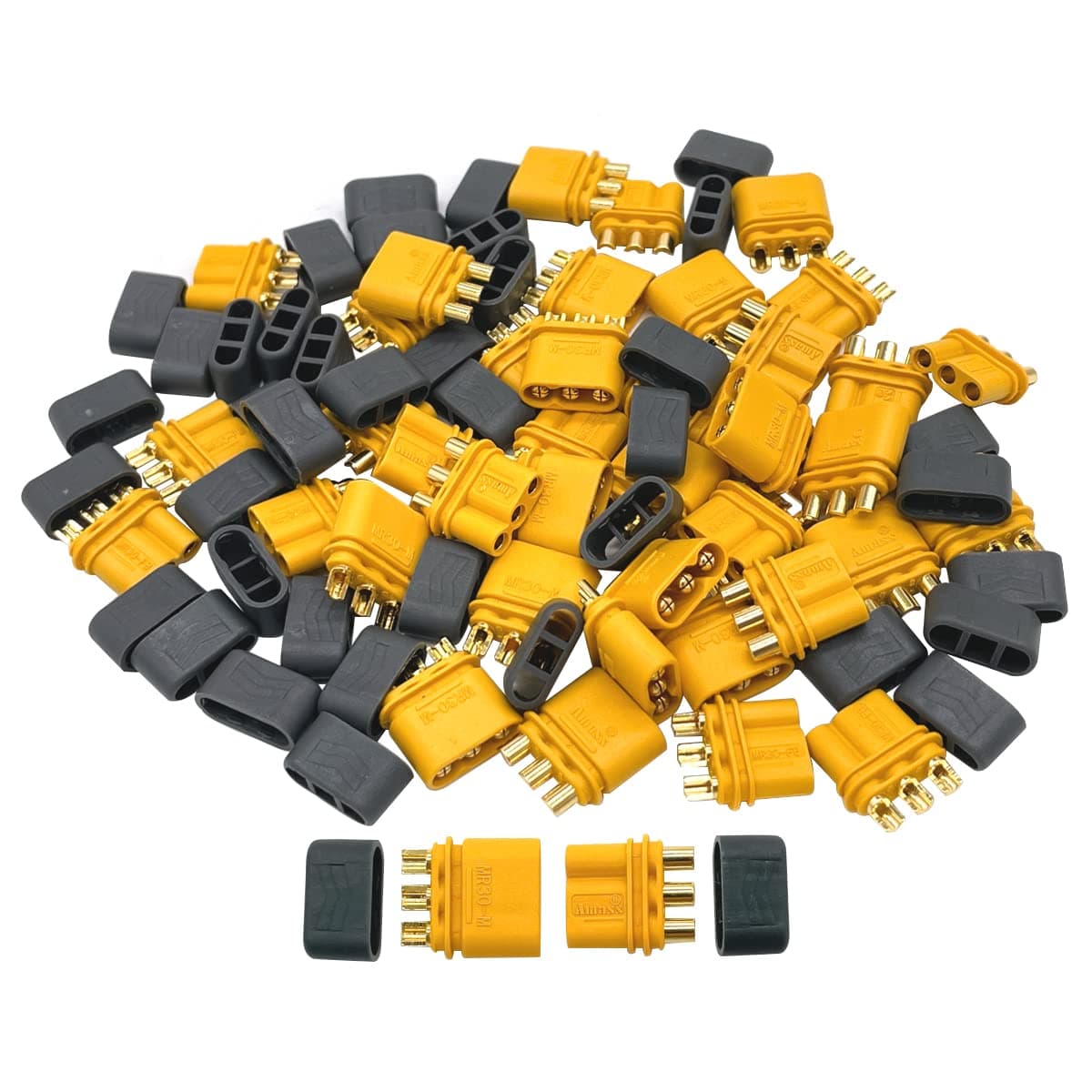 20pair Amass MR30 Male Female Connector Plug with Sheath for RC Lipo Battery RC Multicopter Airplane