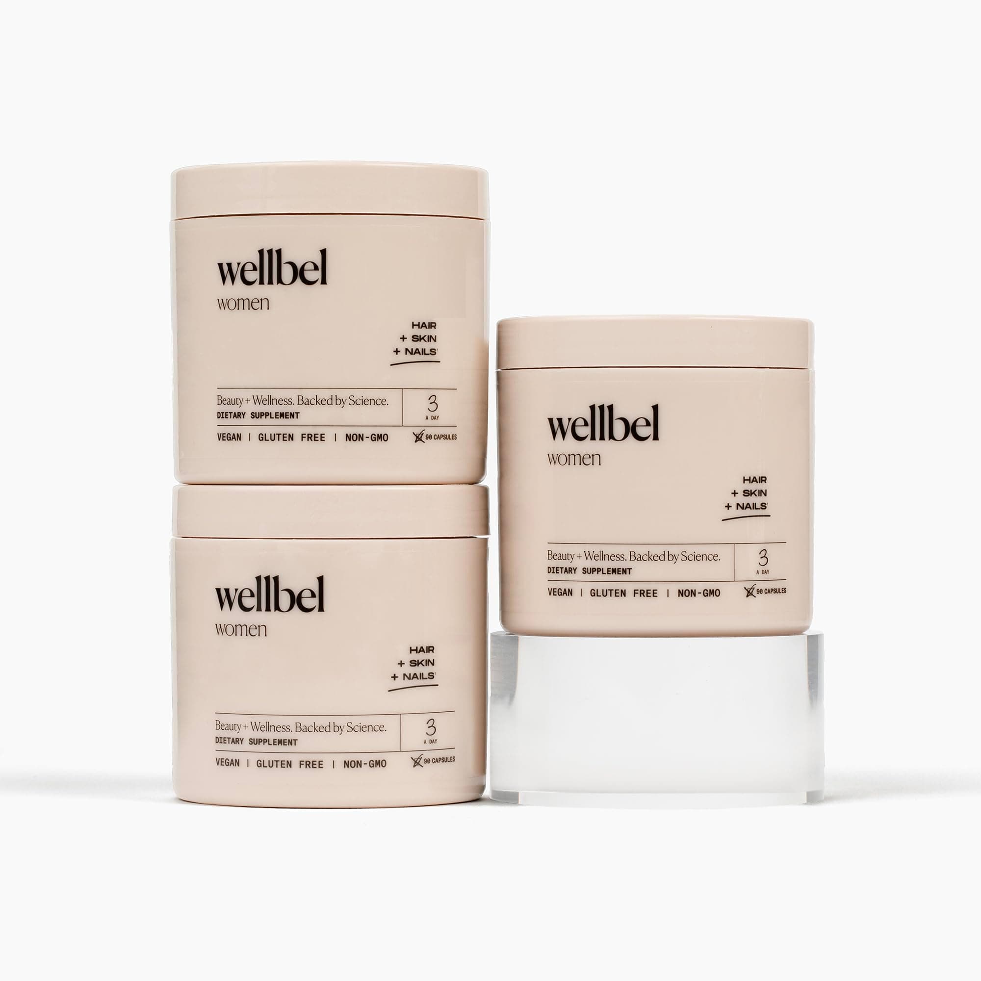 Women Clean Supplement for Hair, Skin, and Nails, Vegan, Gluten Free and Non GMO 90 Count (3 Pack)