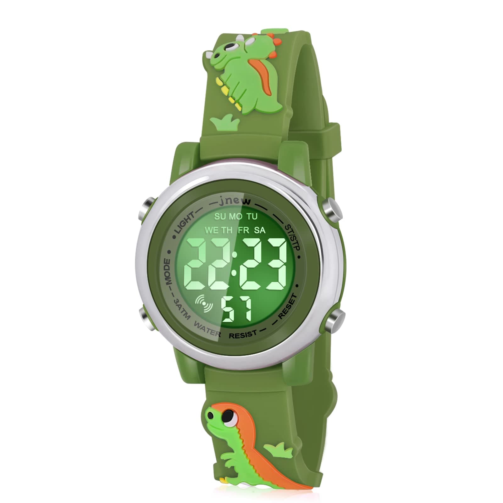 Kids Watches with Waterproof Alarm - Dinosaur Gifts for Boys Girls Age 3-10