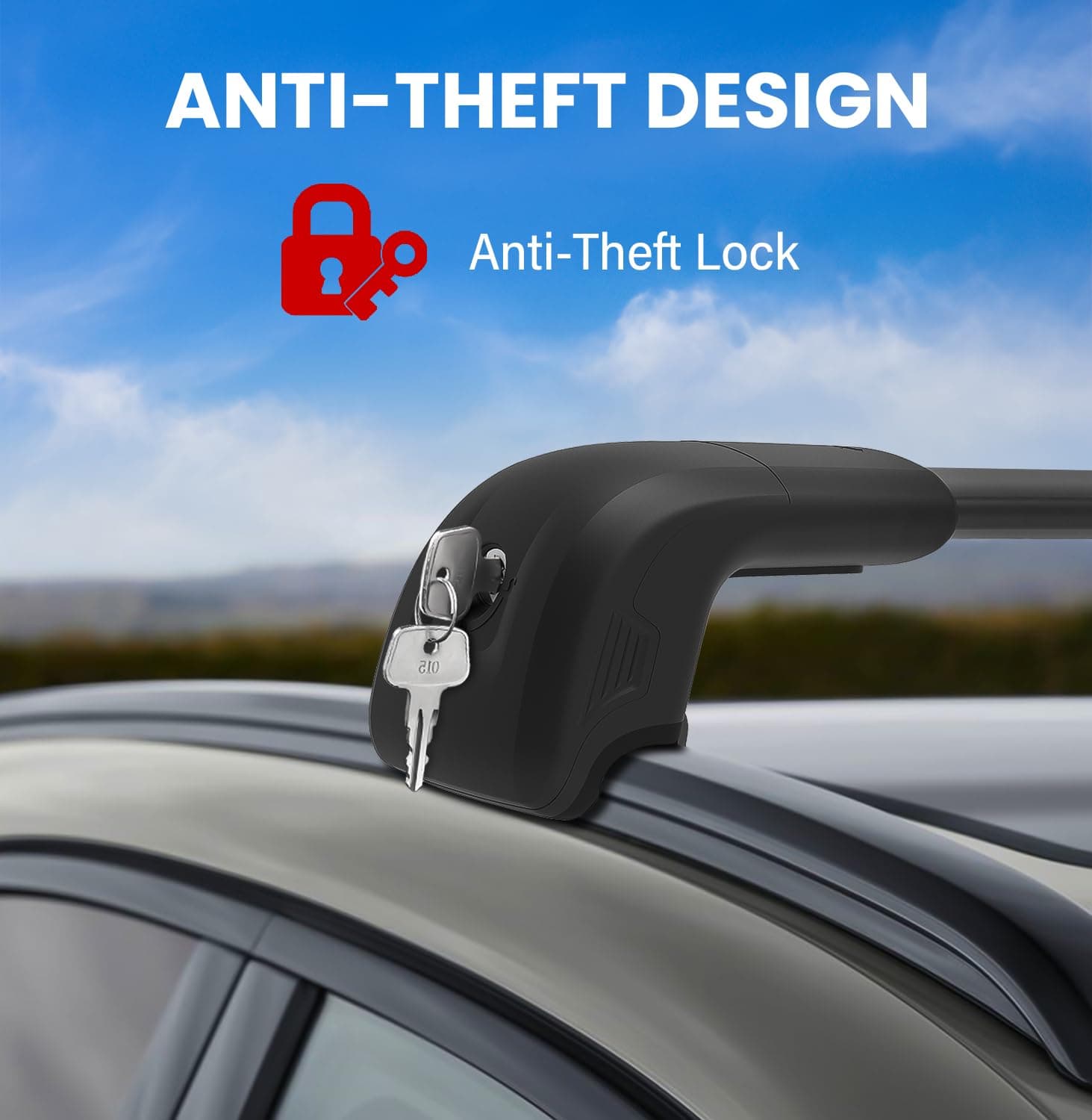 Car Roof Rack Cross Bars for Hyundai 2016-2024 Tucson SE/SEL/N Line/Limited with Anti-Theft Lock, Aluminum Anti-Rust Cross Bar for Rooftop Cargo Carrier Luggage Kayak Canoe Bike Snowboard