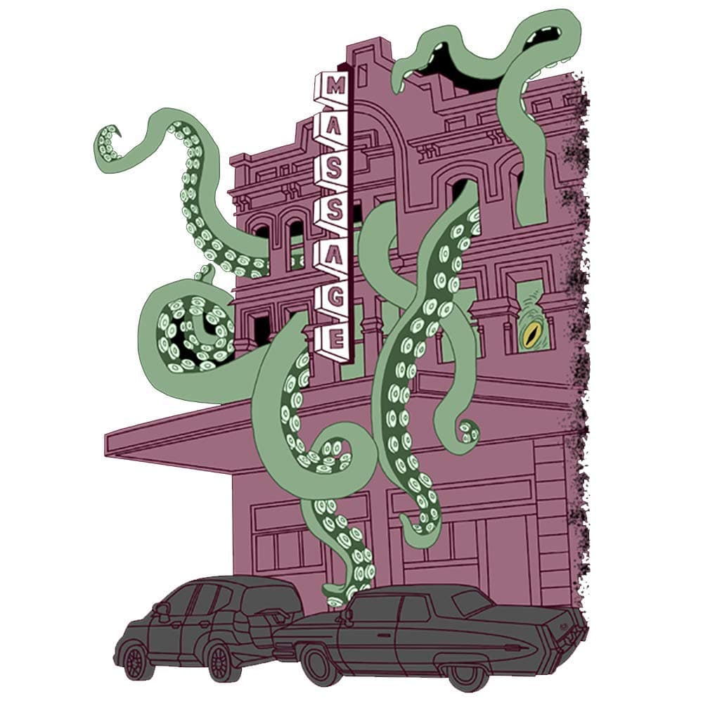 Tentacle Massage Parlor Pin