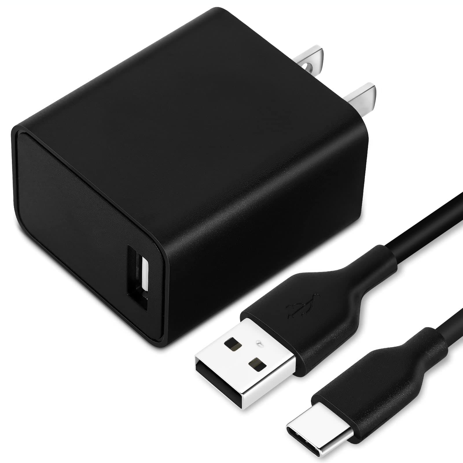 UL Listed Quick Charger Wall Charger, 15W QC Fast Charging USB Charger Power Adapter Wall Plug with 10ft Cord for BLU View 2 Comes with 10 Foot USB Type-C Cable