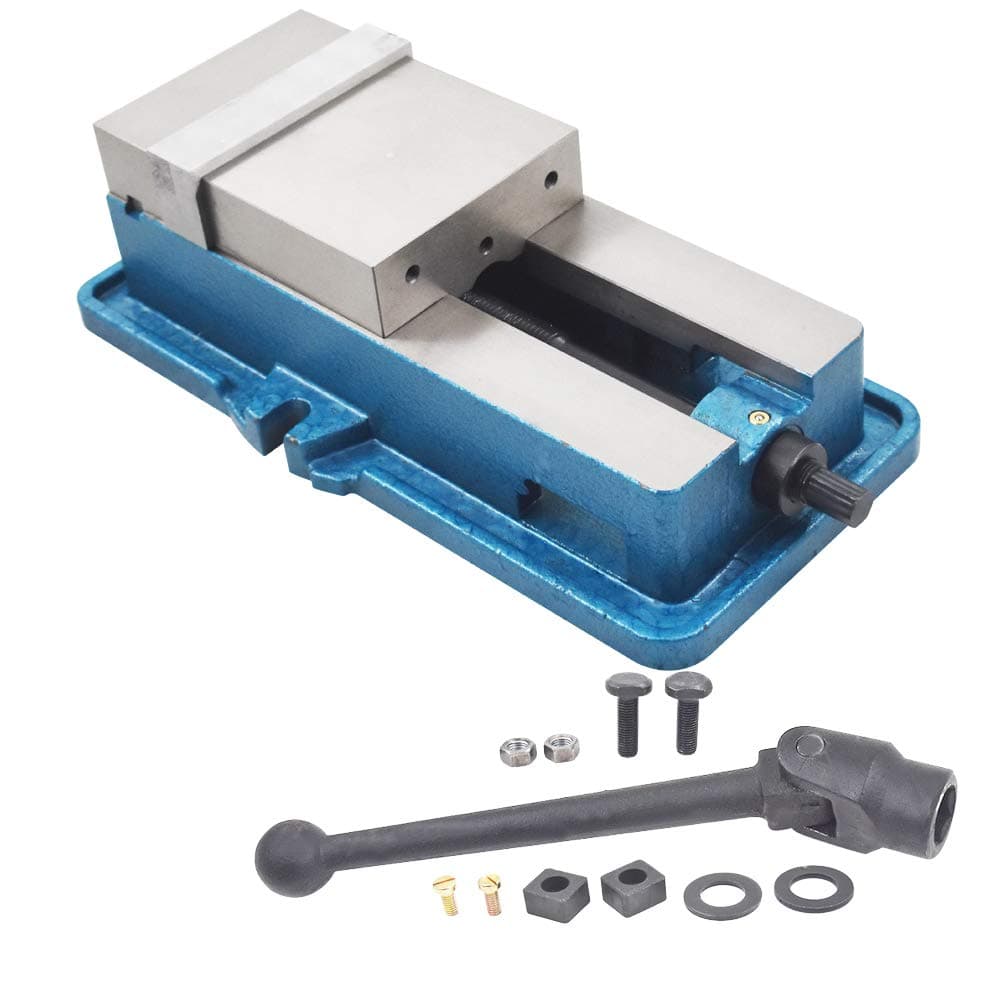 findmall 5 Inch Lock Down Vise Accuracy Milling Vice 5 Inch Jaw Width Drill Press Vise Milling Drilling Machine Bench Clamp Clamping Vice(5")