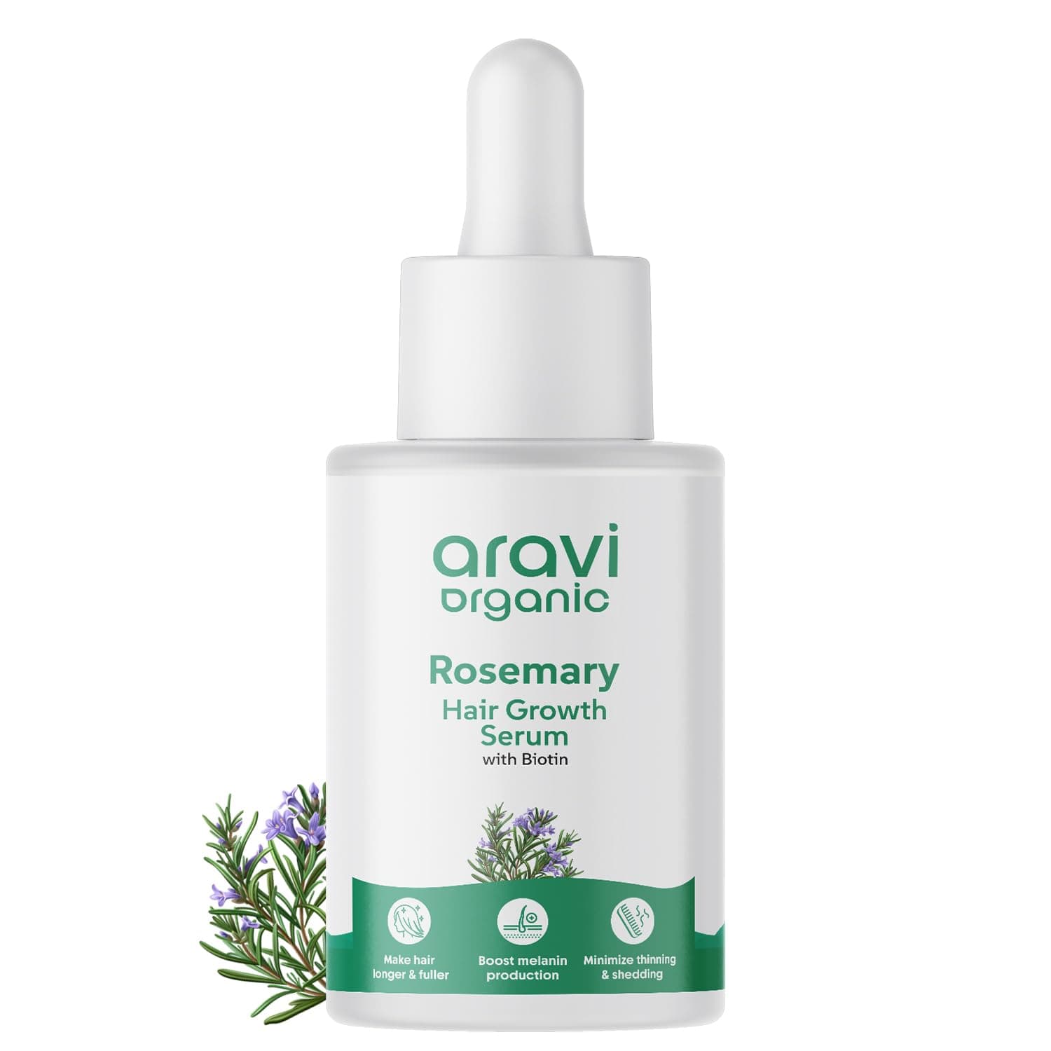 Rosemary & Biotin Hair Growth Serum - For Hair Growth, Strengthens Hair, and Nourishes Scalp - 30 ml