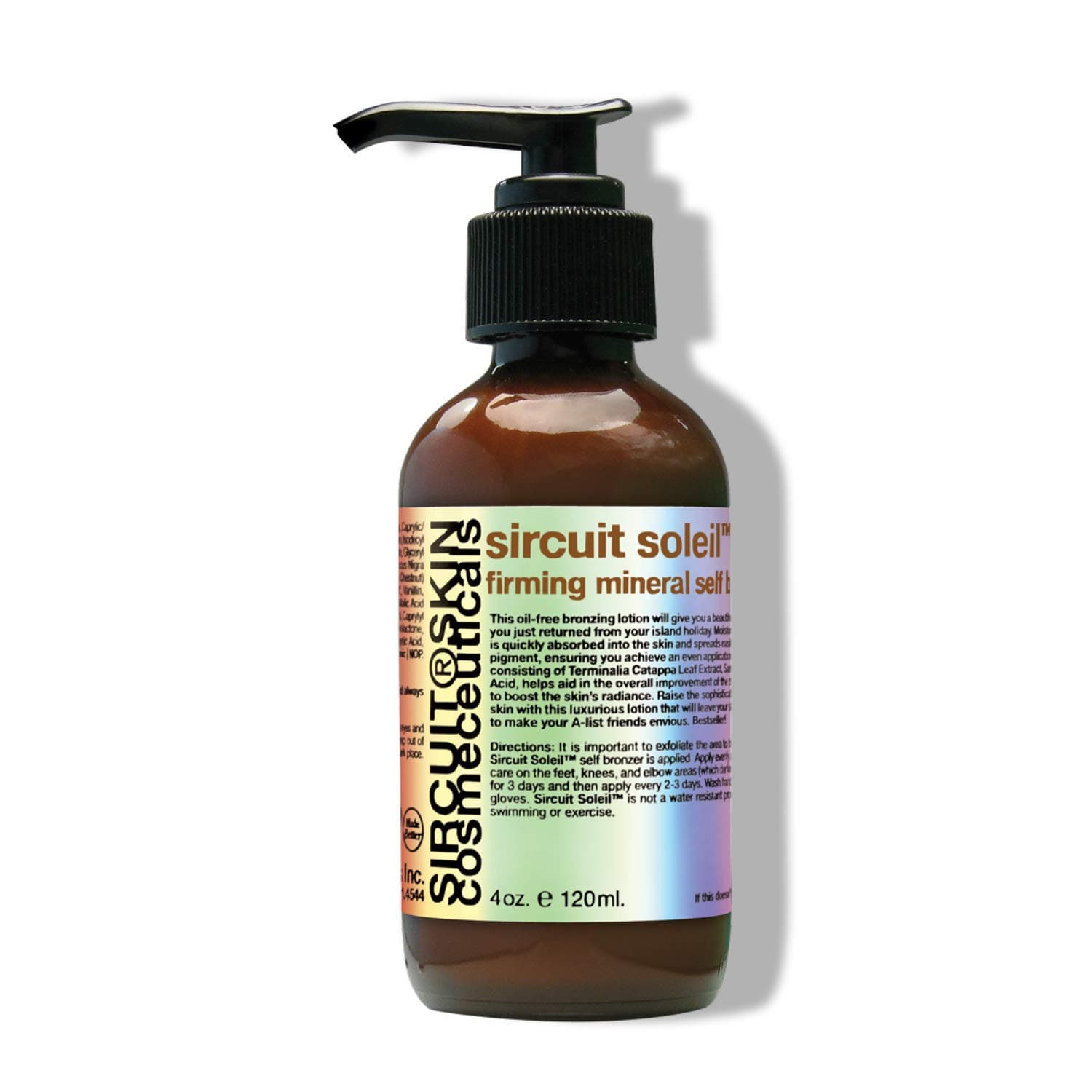 Sircuit Skin SIRCUIT Soleil+ Firming Mineral Self Bronzer - Fast Absorbing Oil-Free Bronzing Lotion - No Streaking or Color Buildup (4 oz)