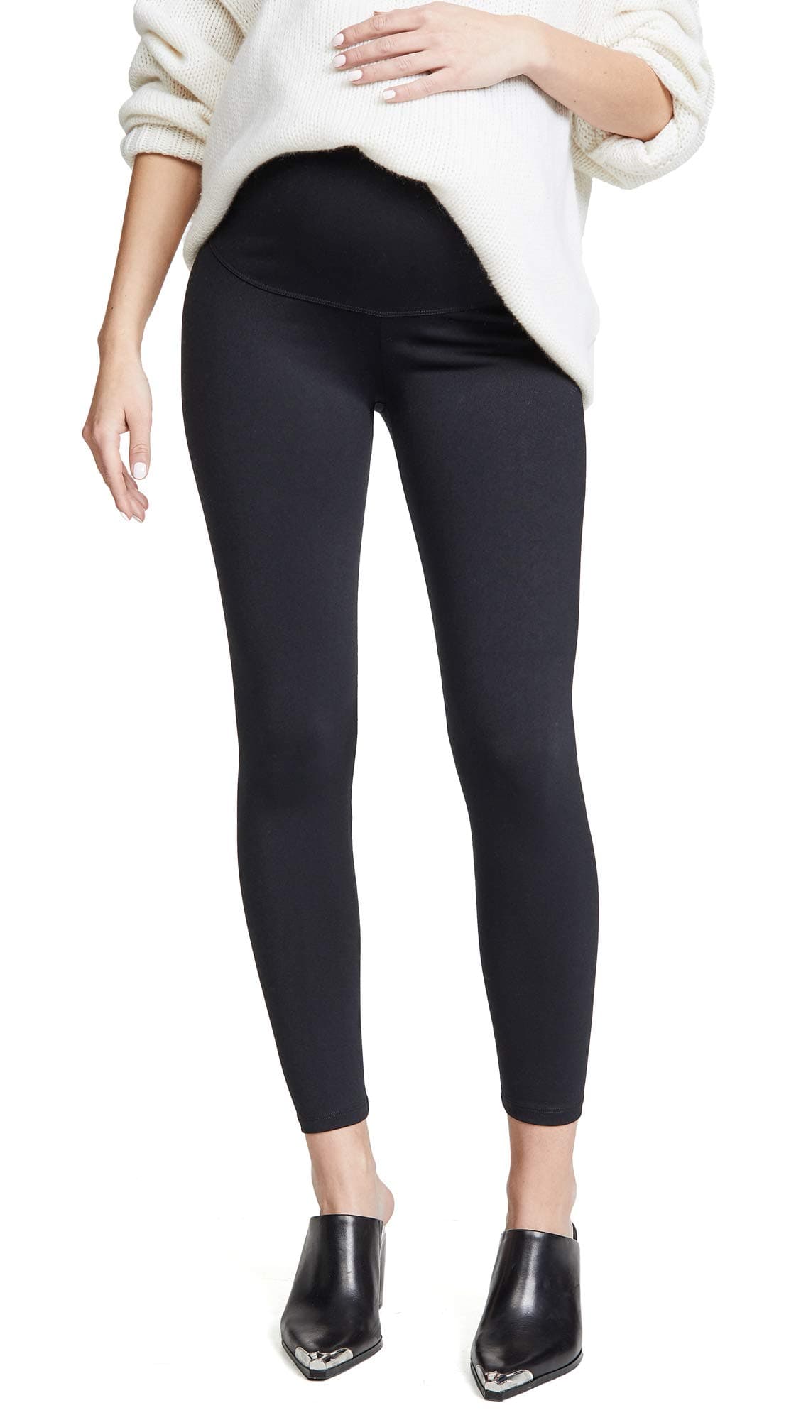 David Lerner Women's Maternity Leggings, Black, M