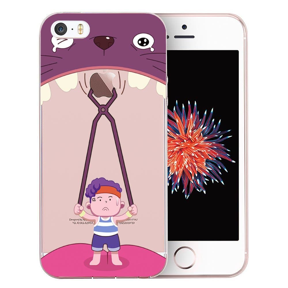 Doramifer iPhone SE Case, iPhone 5S Case, iPhone 5 Case, Funny Series Protective Case [Anti-Slip] [Good Grip] with Aesthetic 3D Print Soft Back Cover for iPhone SE/5S/5 (Pull The Tooth)