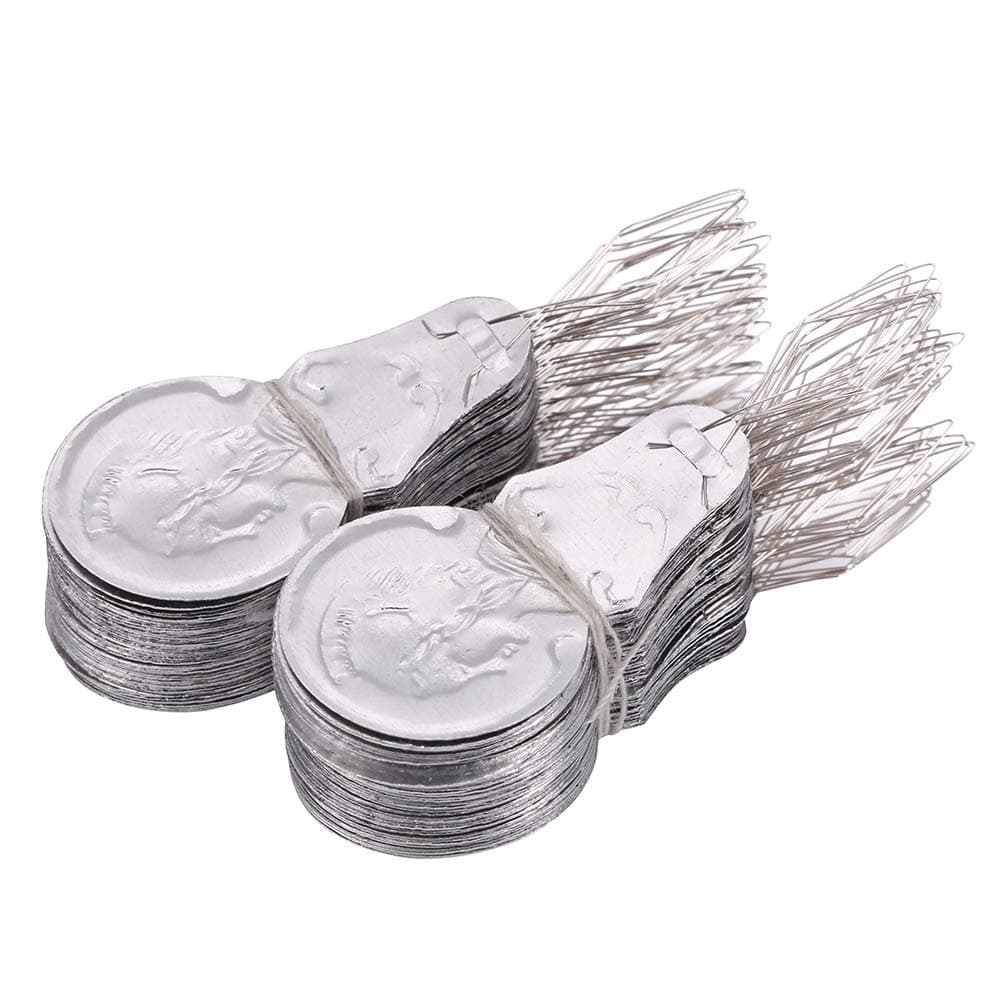 100x Silver Tone Wire Loop DIY Needle Threader Stitch Insertion Hand Machine Sewing Tool
